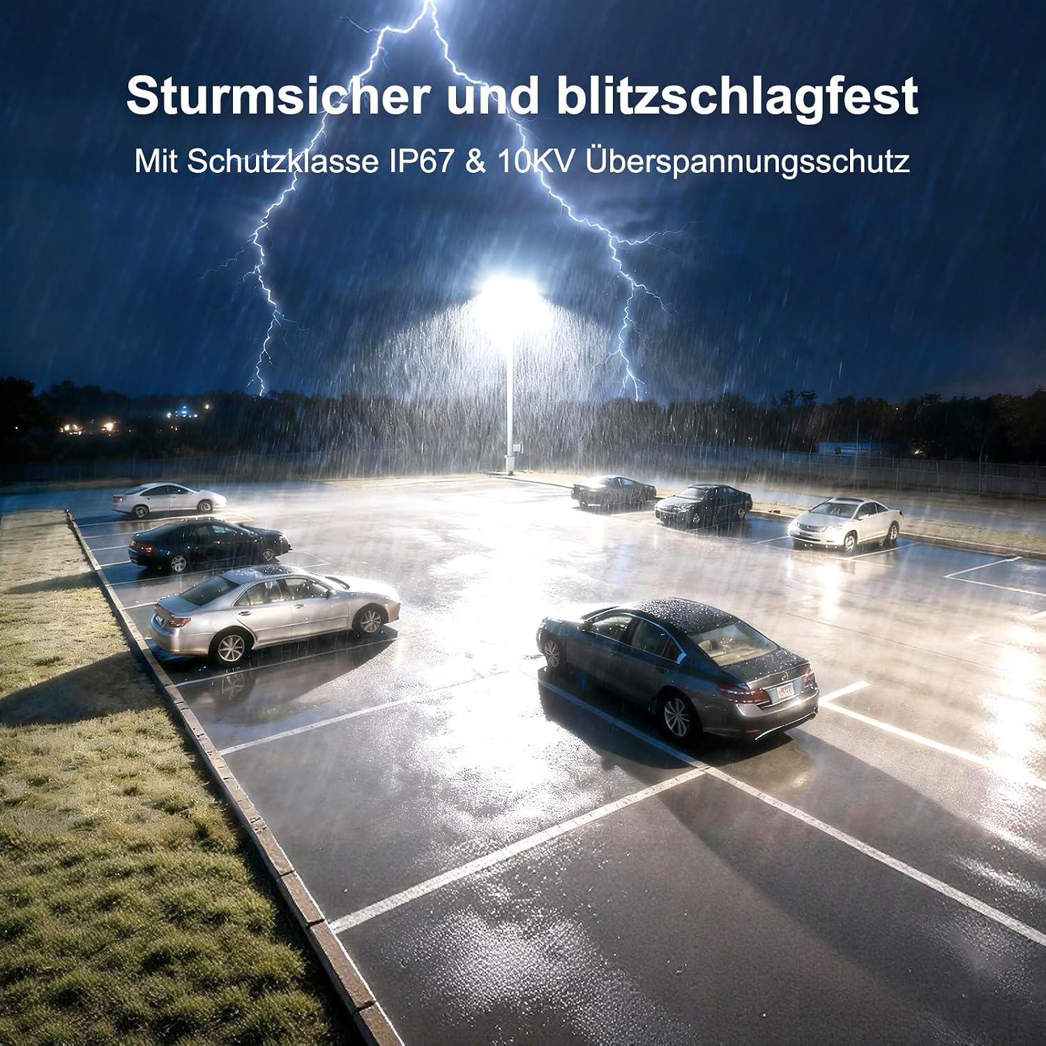 Thumbnail 3 de POWFUL 200W LED Strahler Außen mit Dämmerungssensor – 28.000 lm, IP67, 6500K