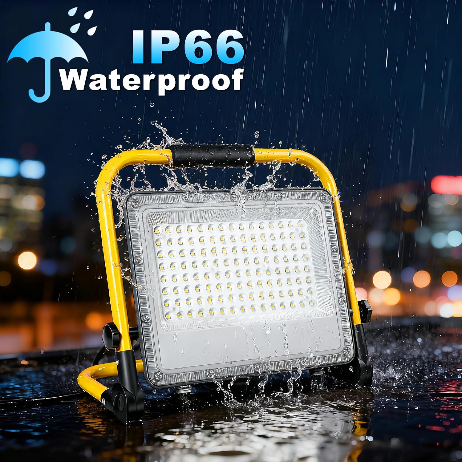 Thumbnail 1 de OUSIDE Projecteur de Travail LED 150W 15000LM 6500K IP66 – Étanchéité et Support 2m pour Chantier et Rénovation