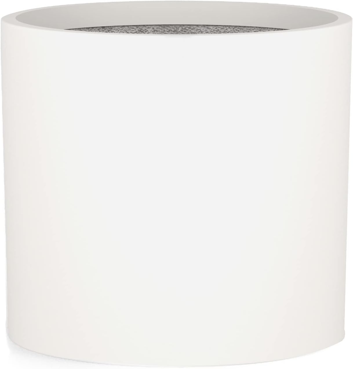 Detalle de Fox & Fern 8719327037300 Plant Pot, 15-Inch Fiberstone, Matte White