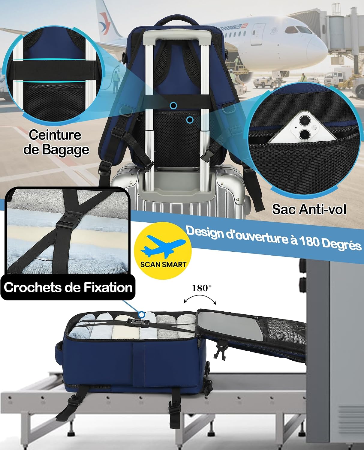 Detalle de LYNXCHER Bagage Cabine 40x20x25