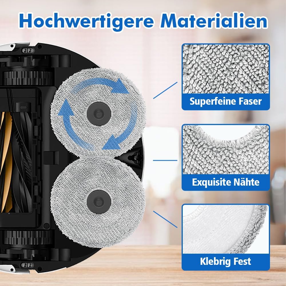 Thumbnail 3 de 6er Set Wischtücher Mikrofaser für Dreame Roboter 🧽