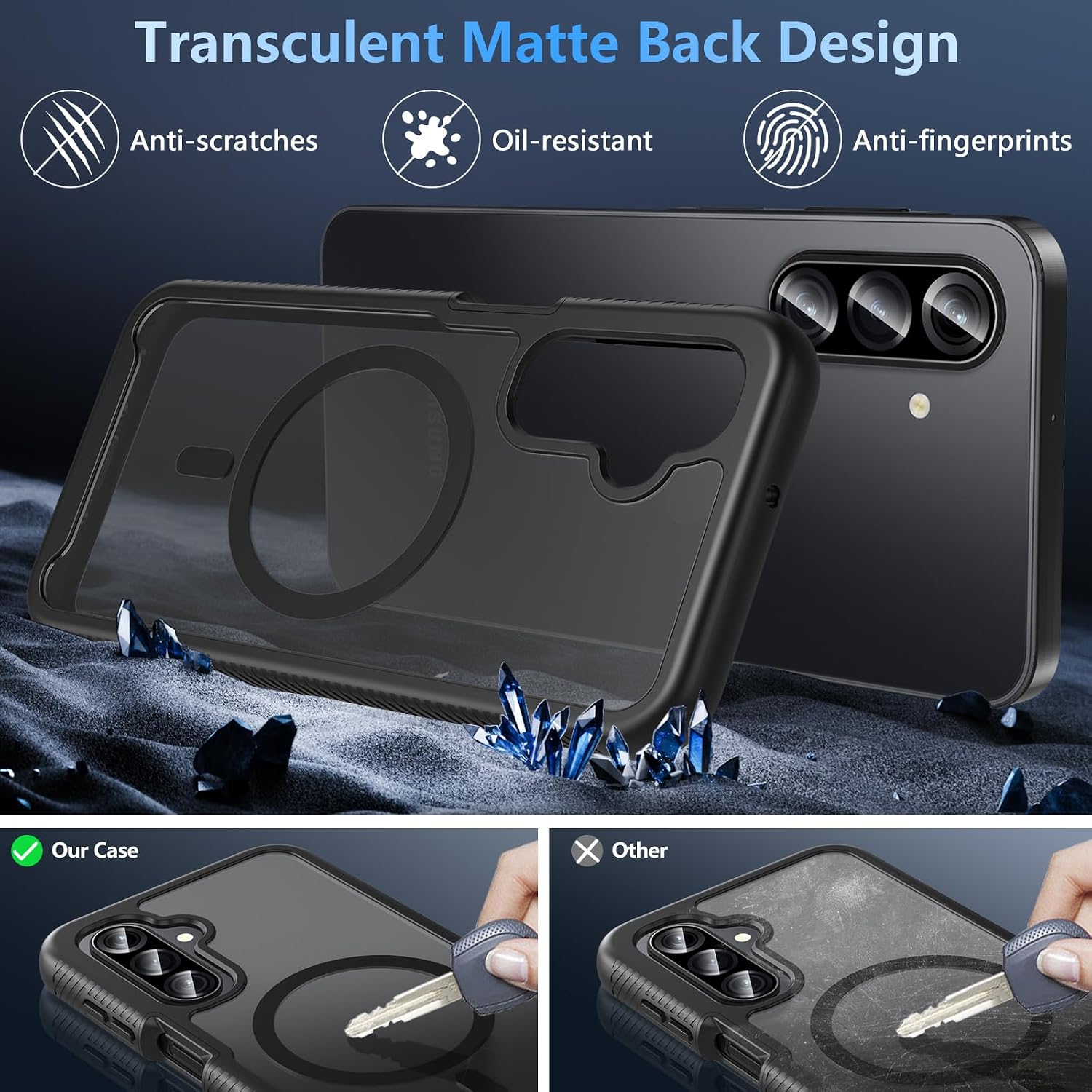 Thumbnail 6 de Hensinple Galaxy A17/A16 5G Case with Built-in 9H Glass, MagSafe Compatibility, and 360° Rugged Protection