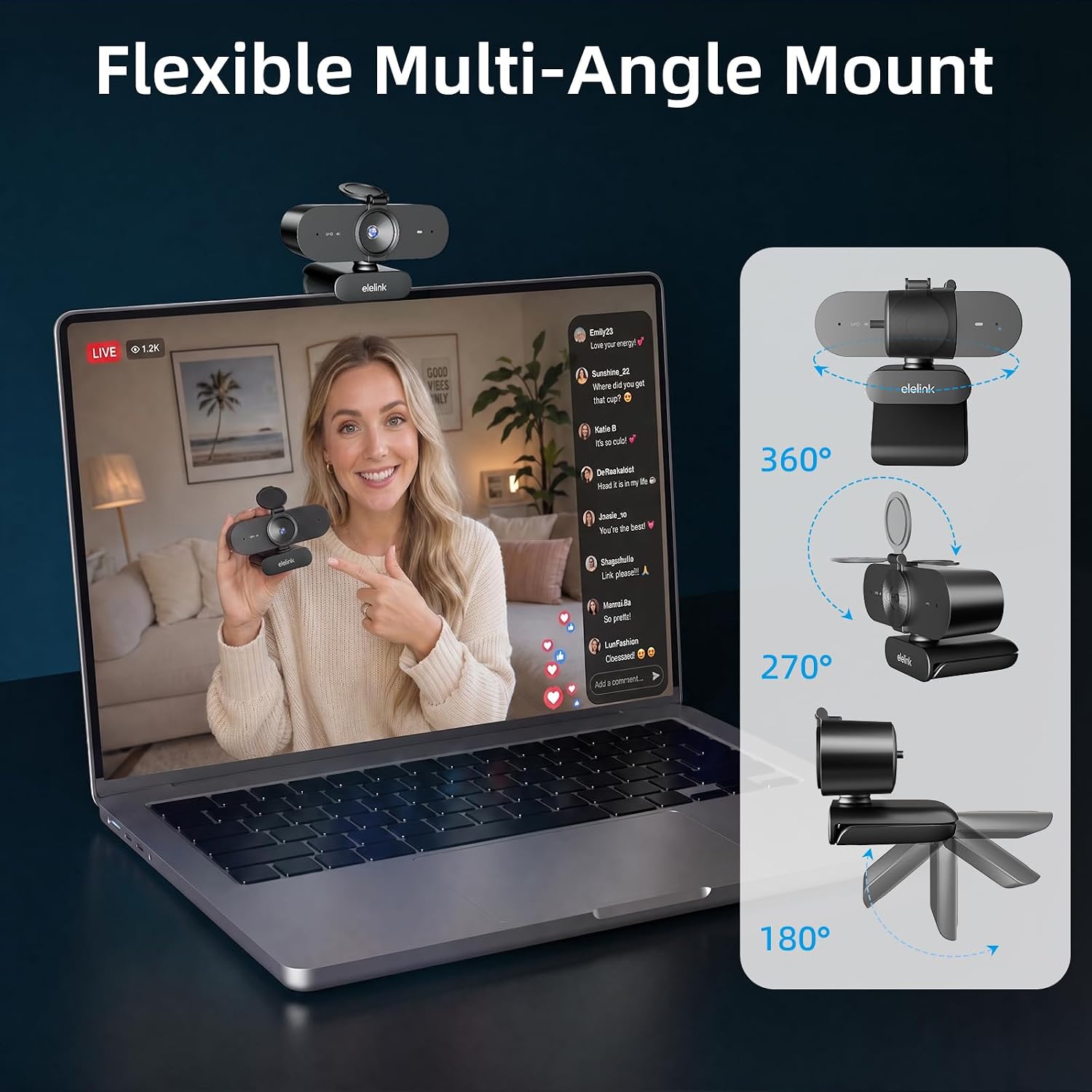 Detalle de Elelink 4K Webcam