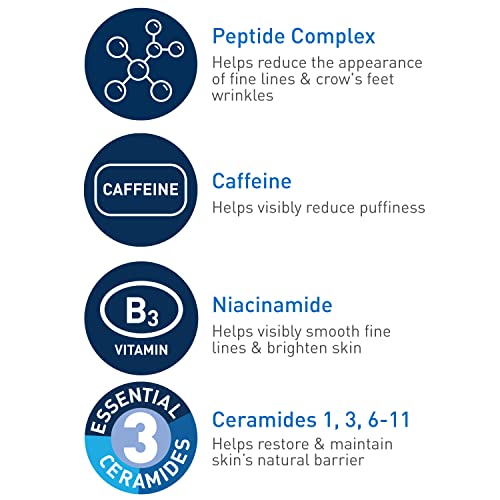 Detalle de CeraVe Eye Cream for Wrinkles with Peptides, Caffeine & Niacinamide, 0.5oz
