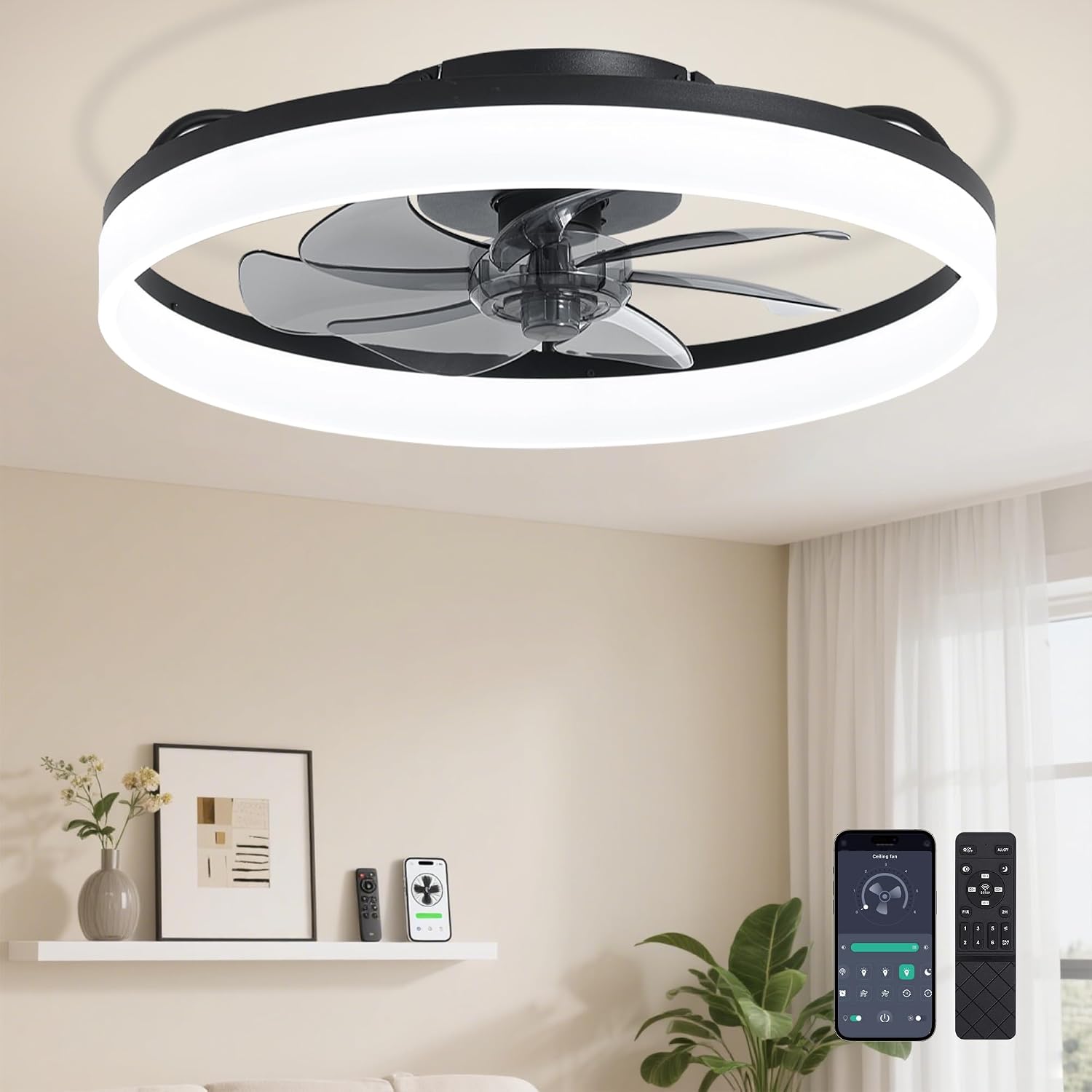 Thumbnail 3 de Ceiling Fan with Light, 52-Inch