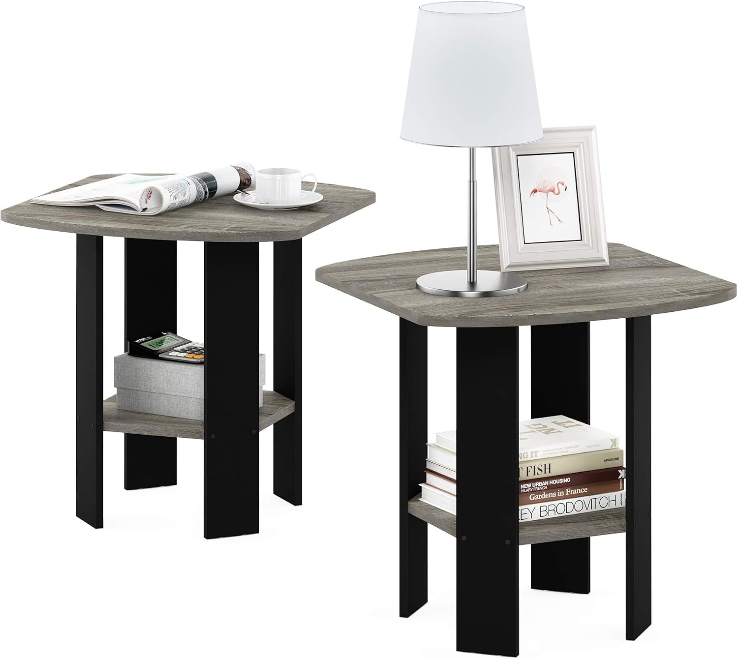 Detalle de Furinno Side Tables, 50 lb Capacity