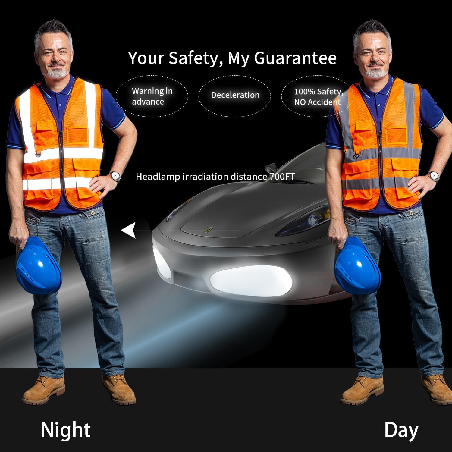 Thumbnail 3 de Tydon Guardian Hi Vis Reflective Vest (ANSI/ISEA Class 2 Type R) with 5 pockets