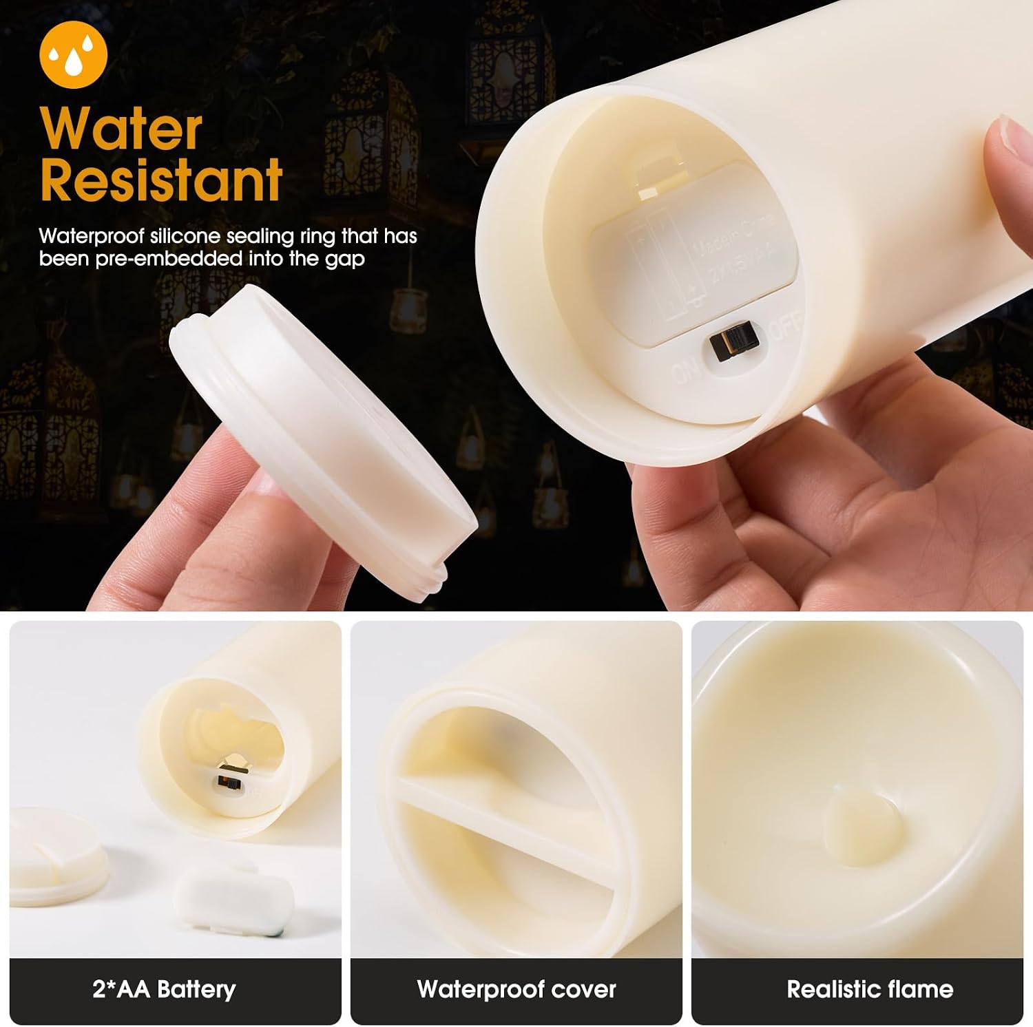 Detalle de fclayvts LED Flameless Candles, 24-Pack