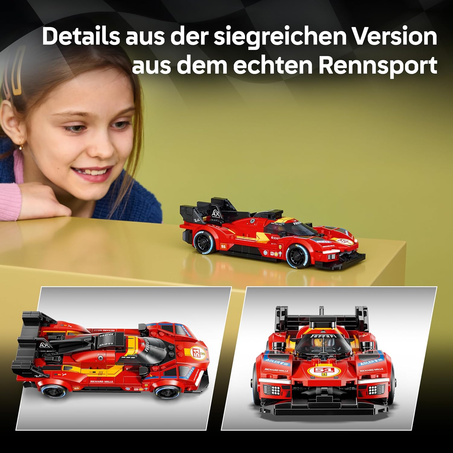 Thumbnail 2 de LEGO Speed Champions Ferrari 499P (77261) – Rennwagen zum Bauen, Ausstellen und Rennen