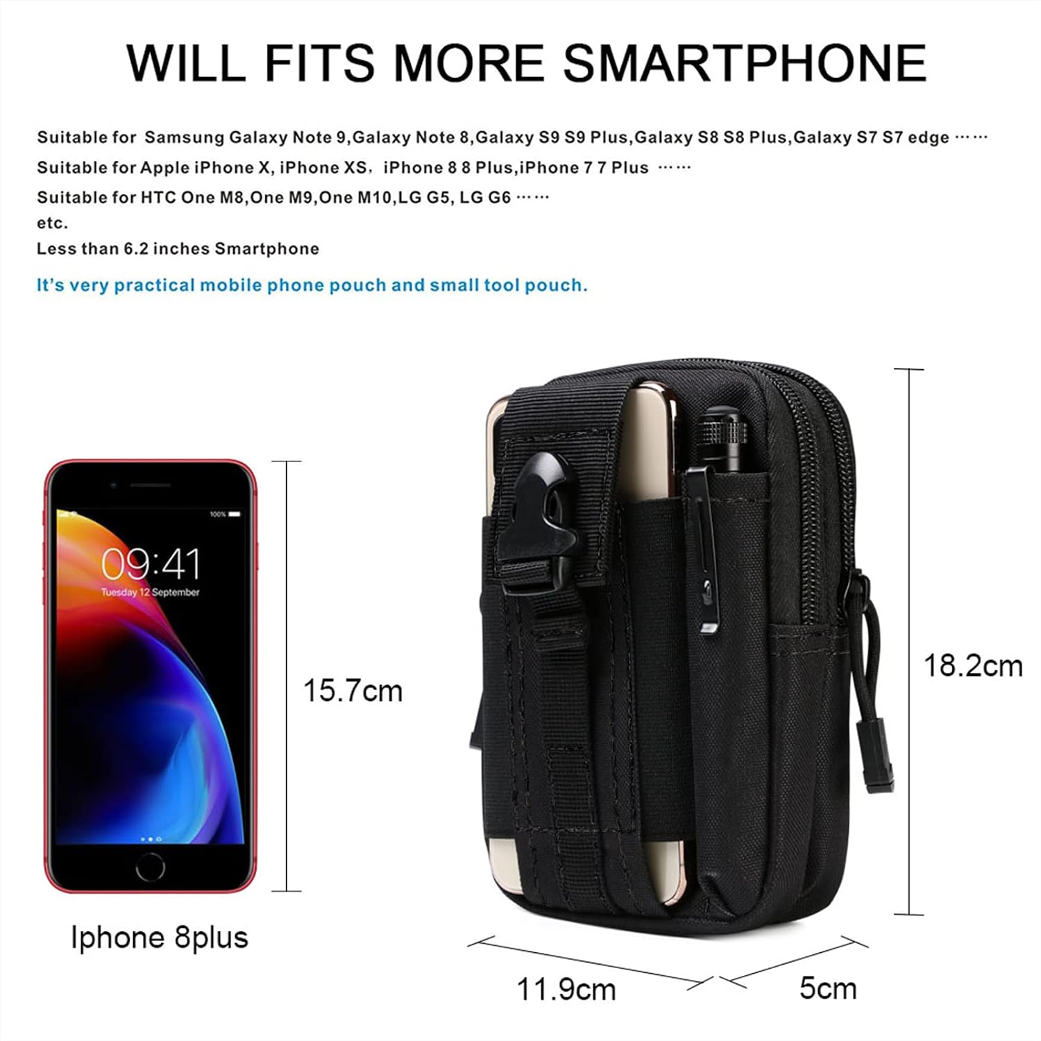 Detalle 2 de flintronic Bolsa Cintura Táctica 📦 - Compacto y Multiusos