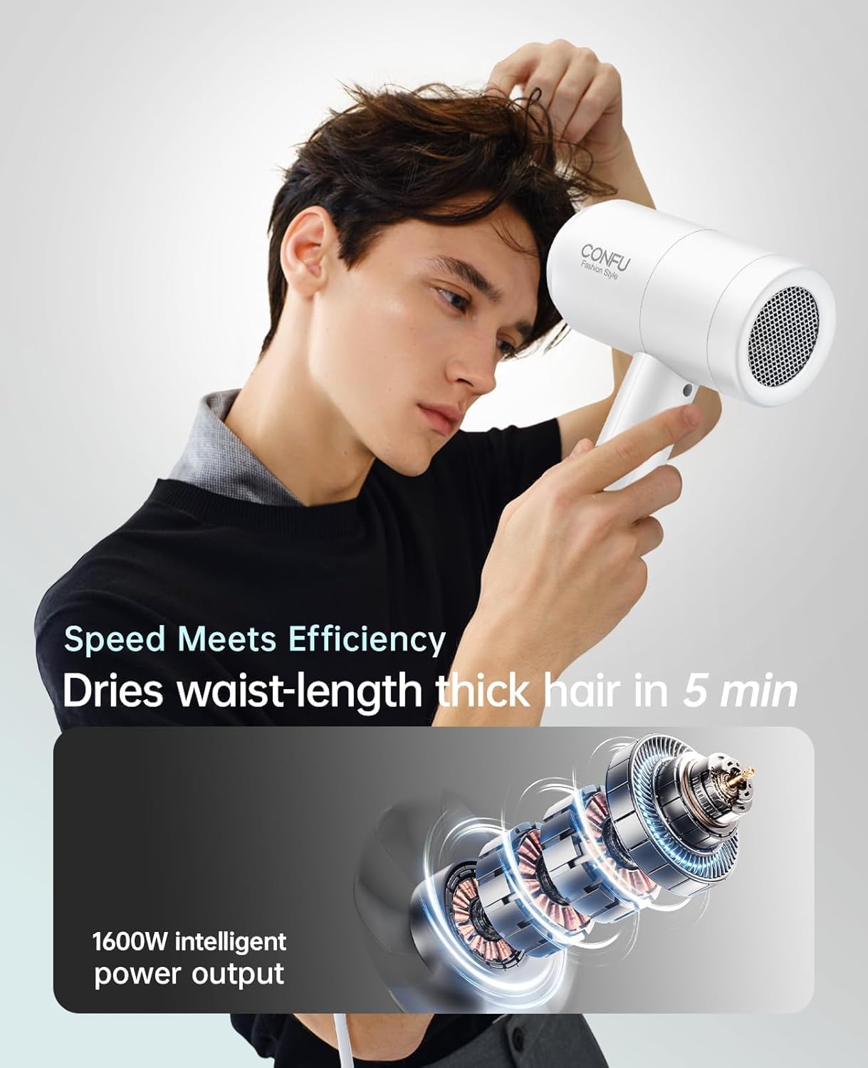 Detalle 2 de CONFU 1800W Hair Dryer with Ionic Technology