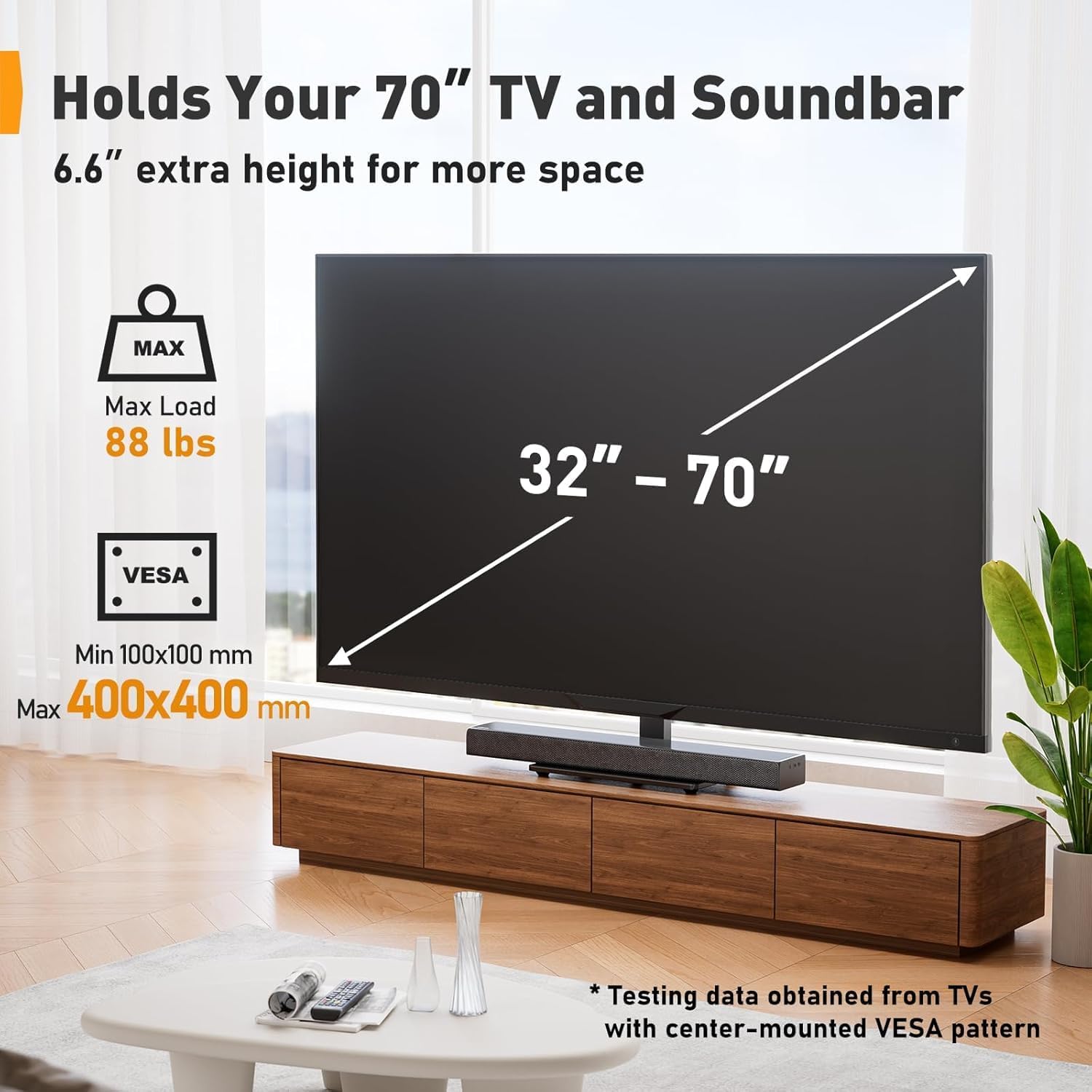 Thumbnail 1 de Perlegear PGTVS26 Swivel TV Stand 88 lbs