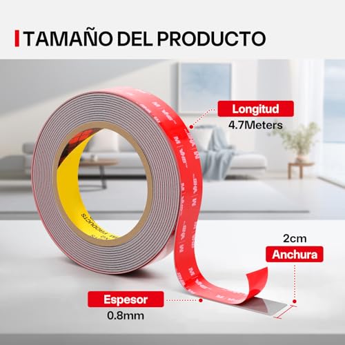 Thumbnail 1 de FIXCHORD Cinta adhesiva doble cara VHB extra fuerte gris para montaje y tiras LED