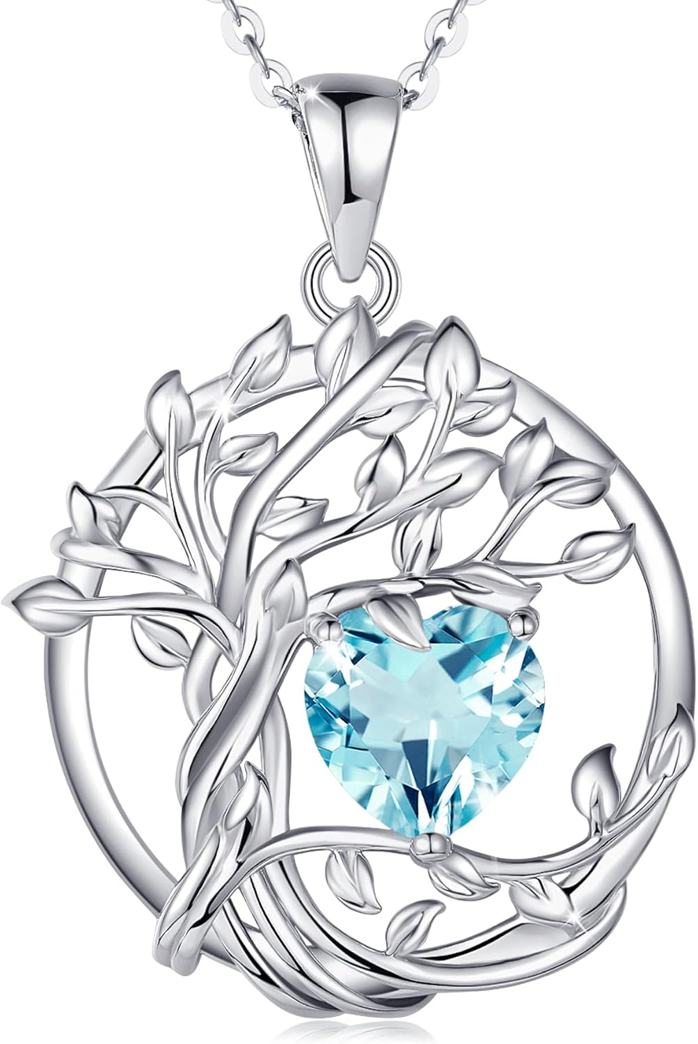 Thumbnail 6 de FANCIME Tree of Life Necklace, White Gold Plated