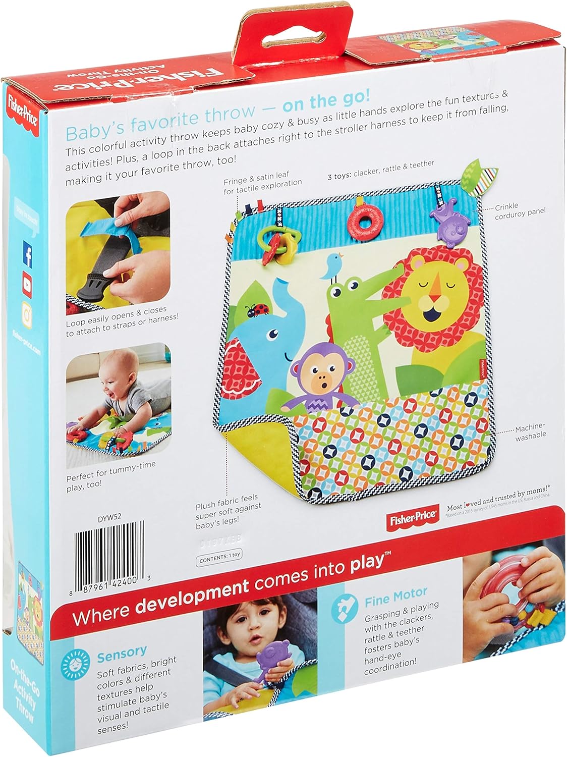 Thumbnail 8 de Fisher-Price Mattel DYW52 🧸 Manta de Actividades para Paseo