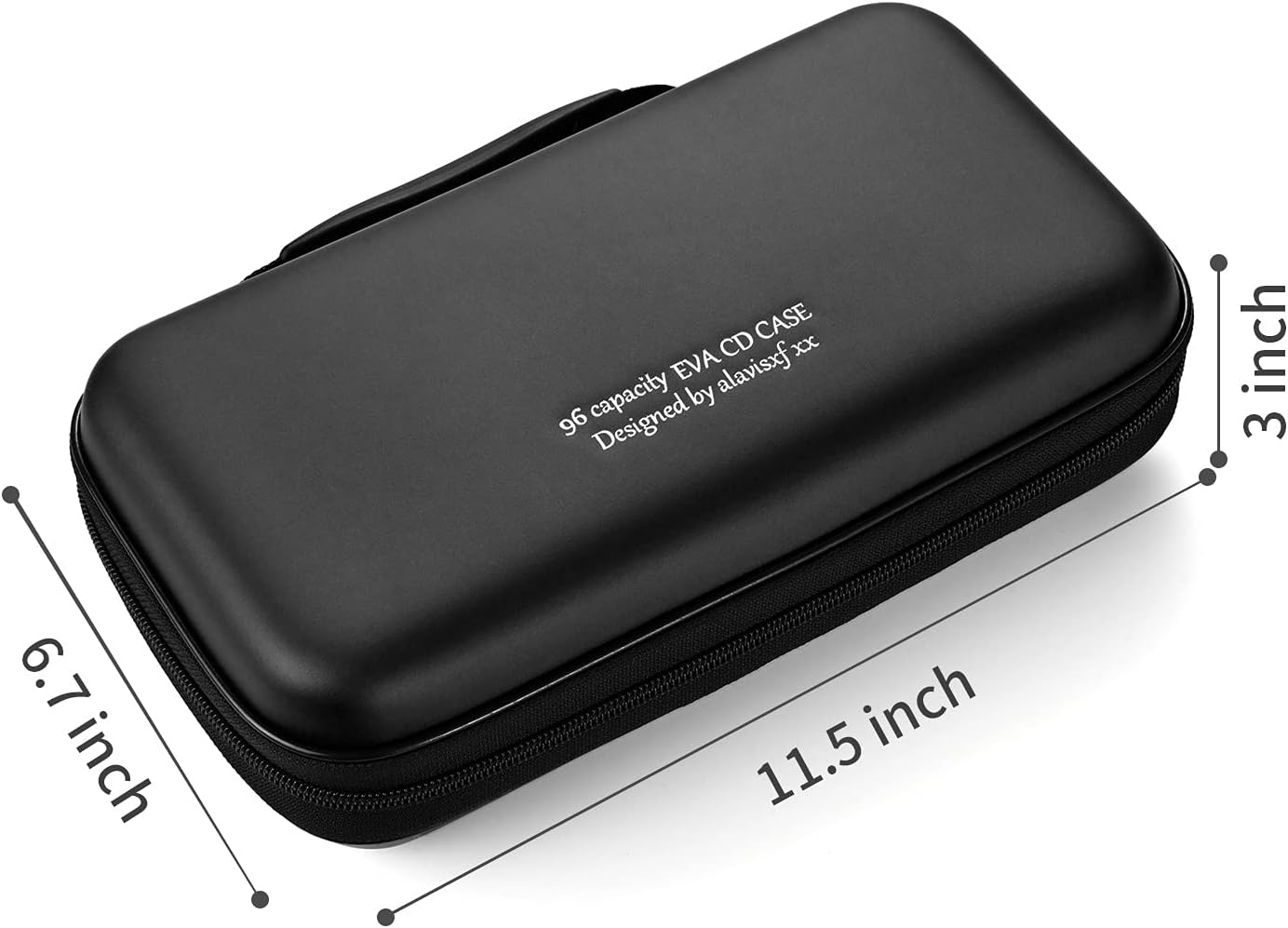 Detalle de LIOVODE 48 Capacity EVA CD Case: Portable, Protective Storage for Your CD and DVD Collection