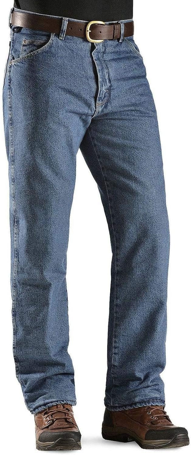 Detalle 2 de Wrangler Big & Tall Rugged Wear Woodland Thermal – męskie dżinsy Night Brown/Black