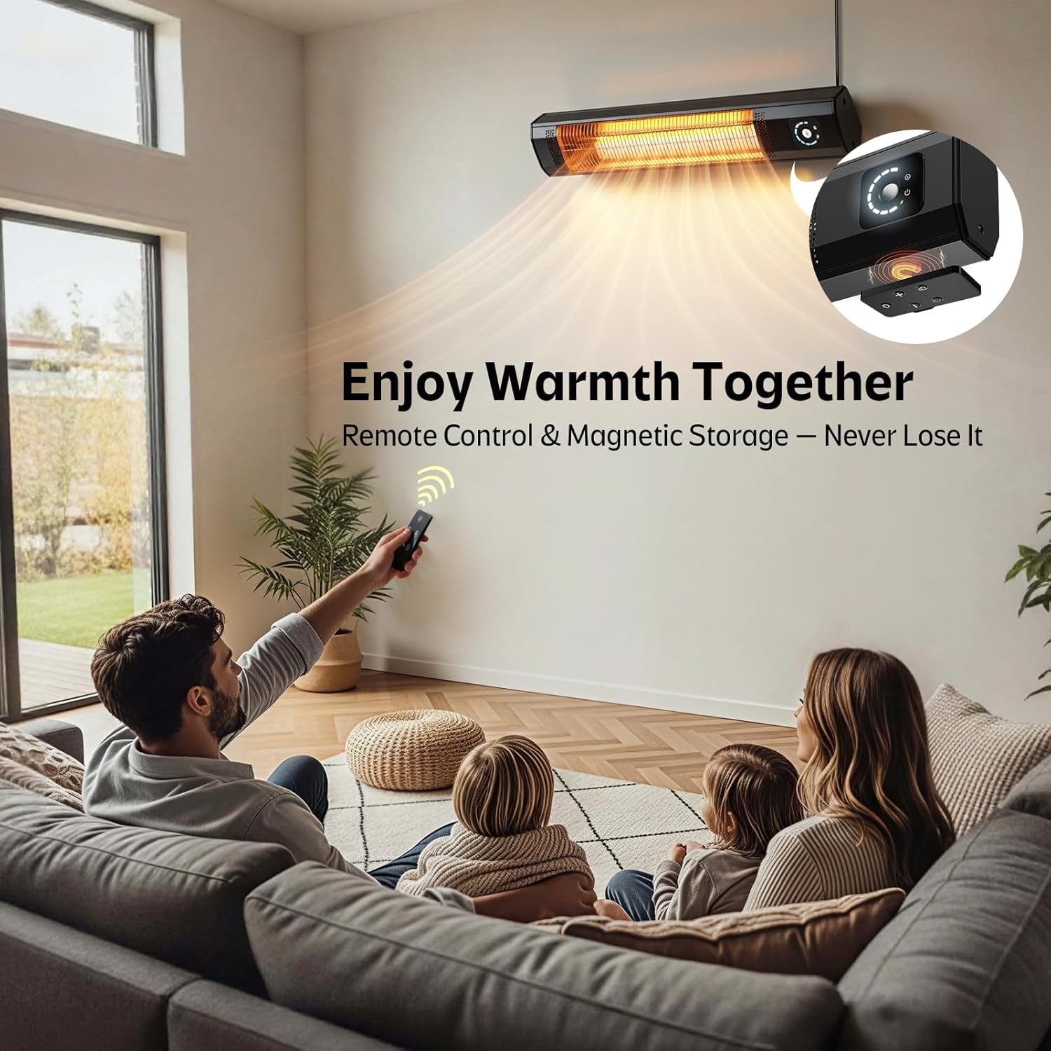 Thumbnail 5 de Wall-Mounted Electric Patio Heater 1500W