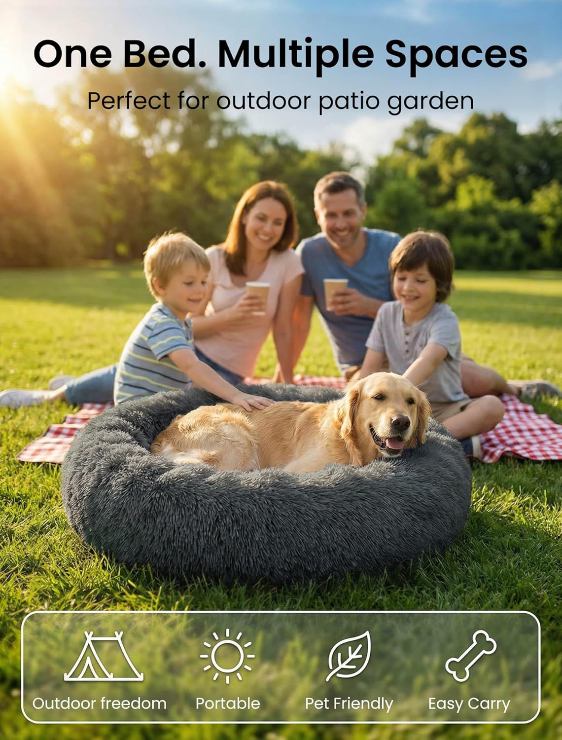 Thumbnail 3 de Moistu 50cm Small Dog Bed with Removable Cover