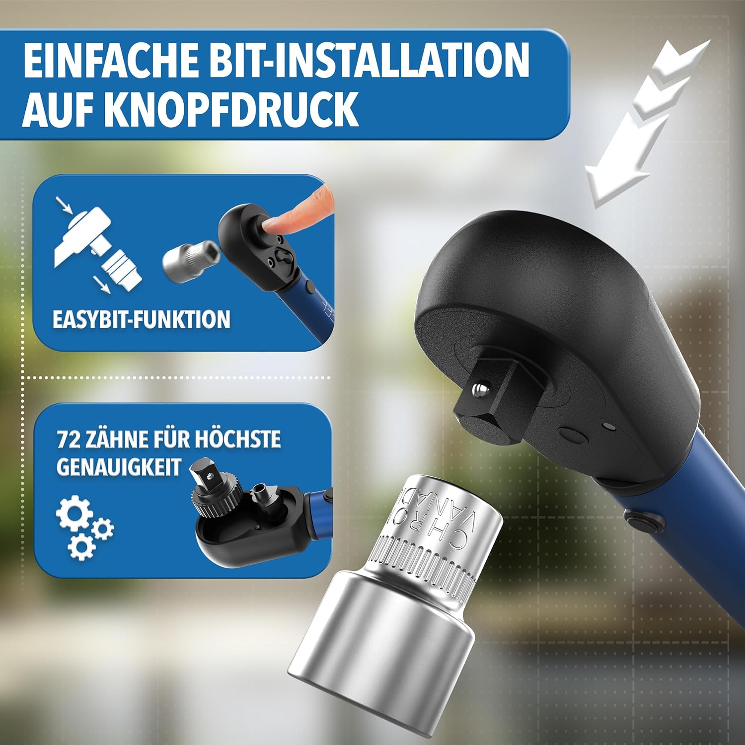 Thumbnail 3 de STONE REEF 21-teiliges Drehmomentschlüssel-Set 1/4 Zoll (1–25 Nm) für Fahrrad, Bike, MTB & E-Bike