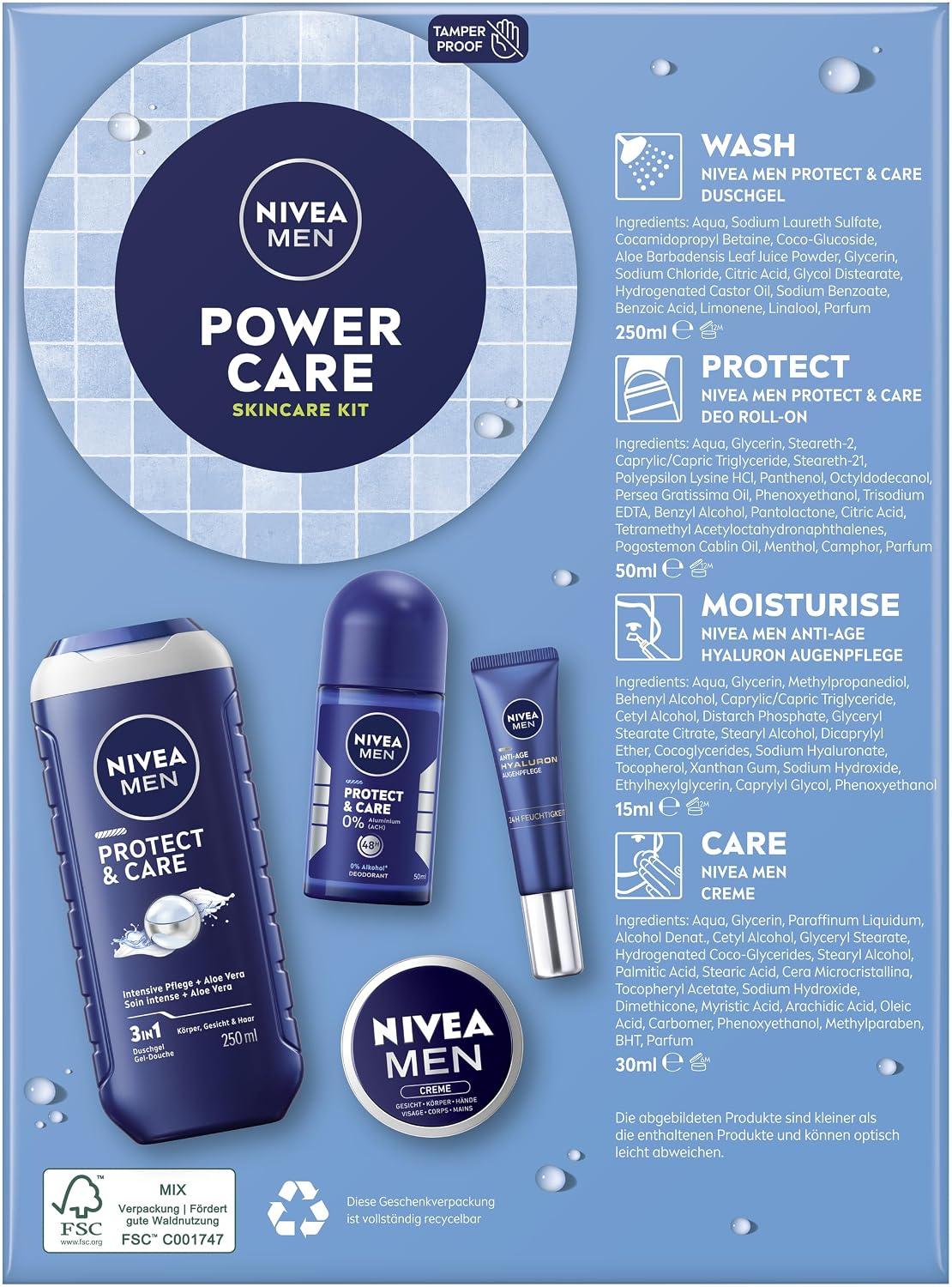 Thumbnail 5 de NIVEA MEN Power Care Geschenkset – Pflegebox 250 ml 💼