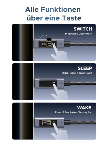 Thumbnail 4 de UGREEN Nexode 240W USB-C Kabel mit TFT-Display – Echtzeit-Leistungsanzeige