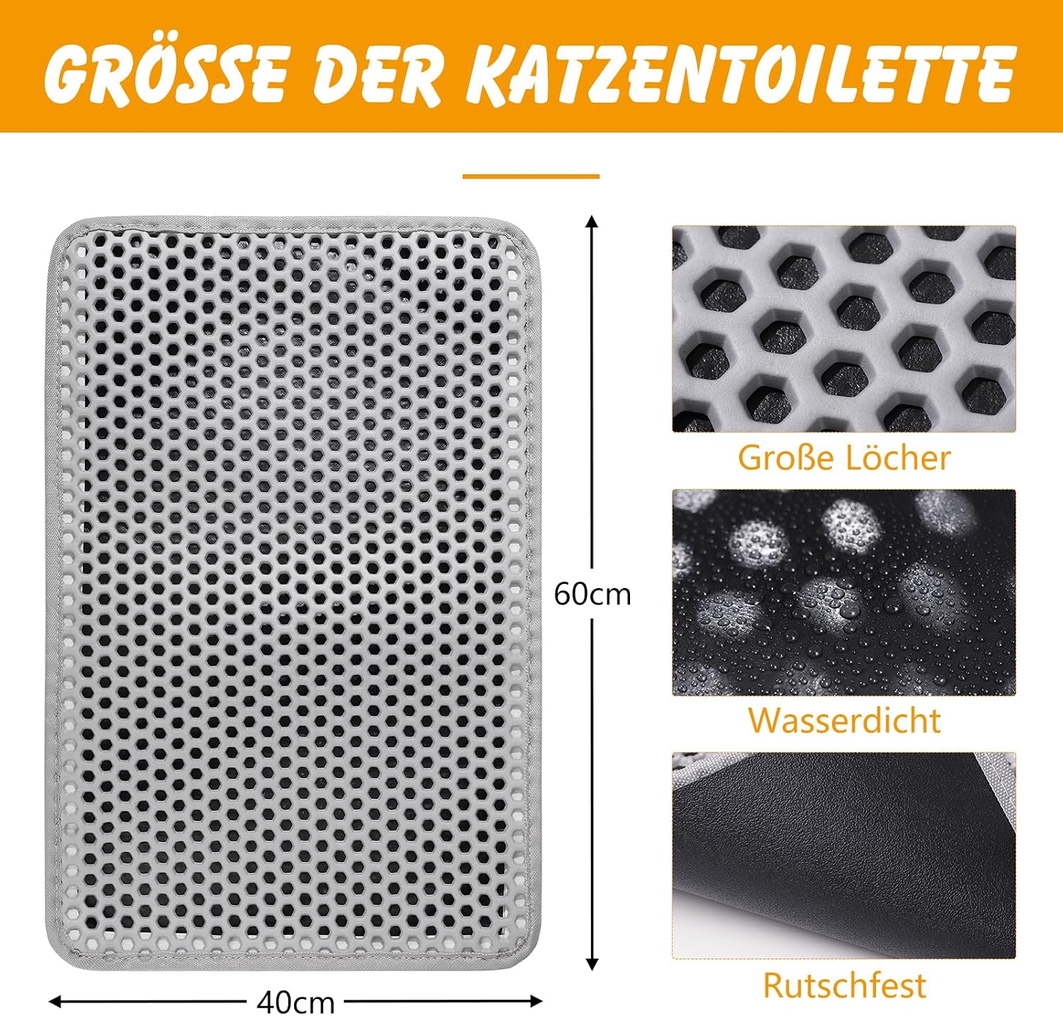 Thumbnail 1 de Katzenklo Matte 60 x 40 cm 🐾