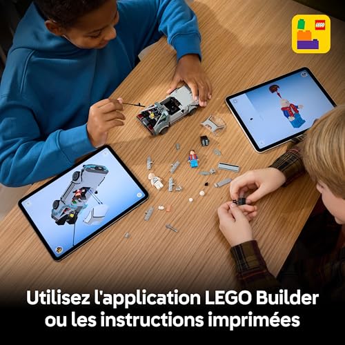 Thumbnail 6 de LEGO Speed Champions La Machine à Remonter Le Temps de Retour vers le Futur - Maquette avec Doc Brown & Marty McFly (77256)