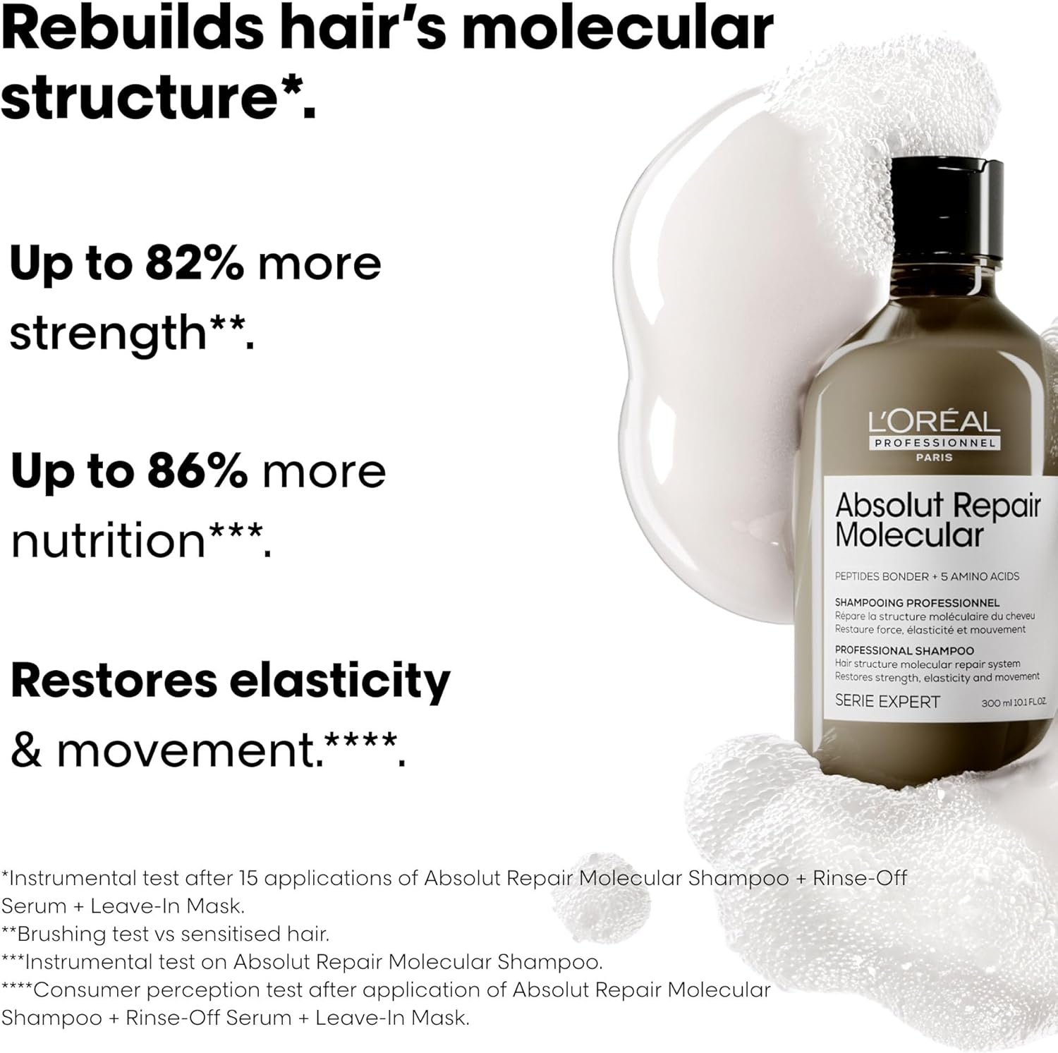Thumbnail 1 de L’Oréal Professionnel Absolut Repair Molecular sulphate-free shampoo & hair mask set for extremely damaged hair