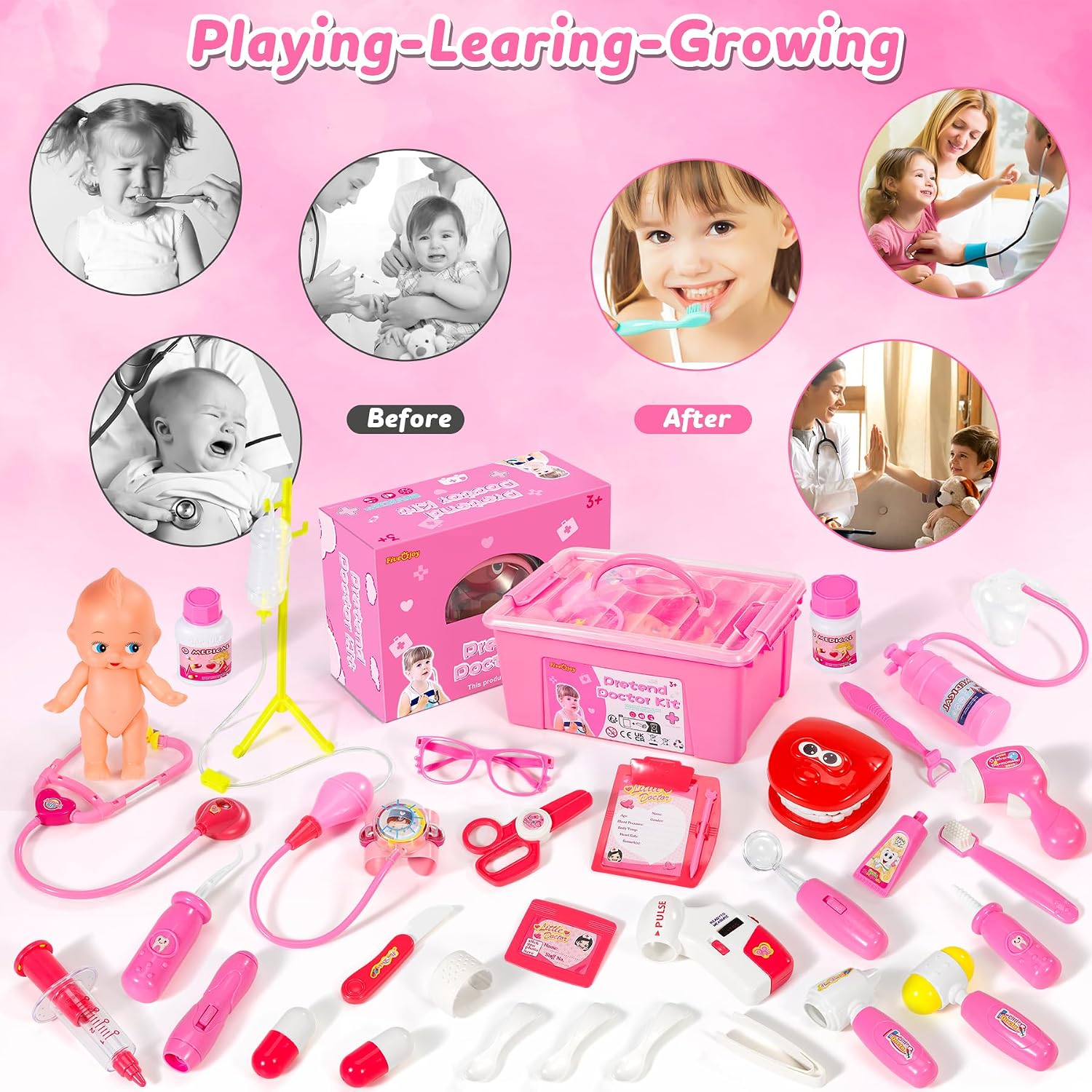 Detalle de Fivejoy Valigetta Dottore Bambini 34 pezzi