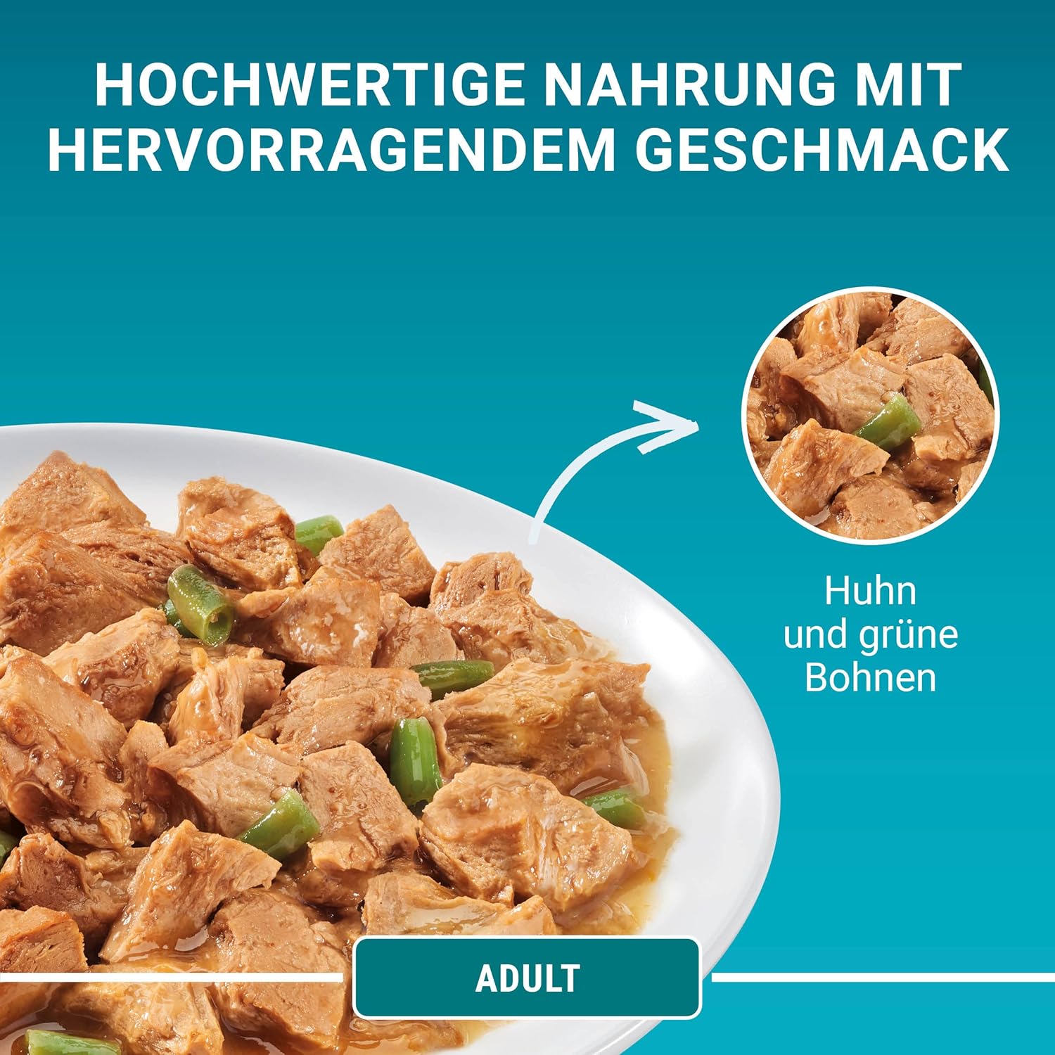 Detalle de PURINA ONE Adult Katzennassfutter Sorten-Mix 40 x 85 g – Lamm, Huhn, Hochseefisch & Rind