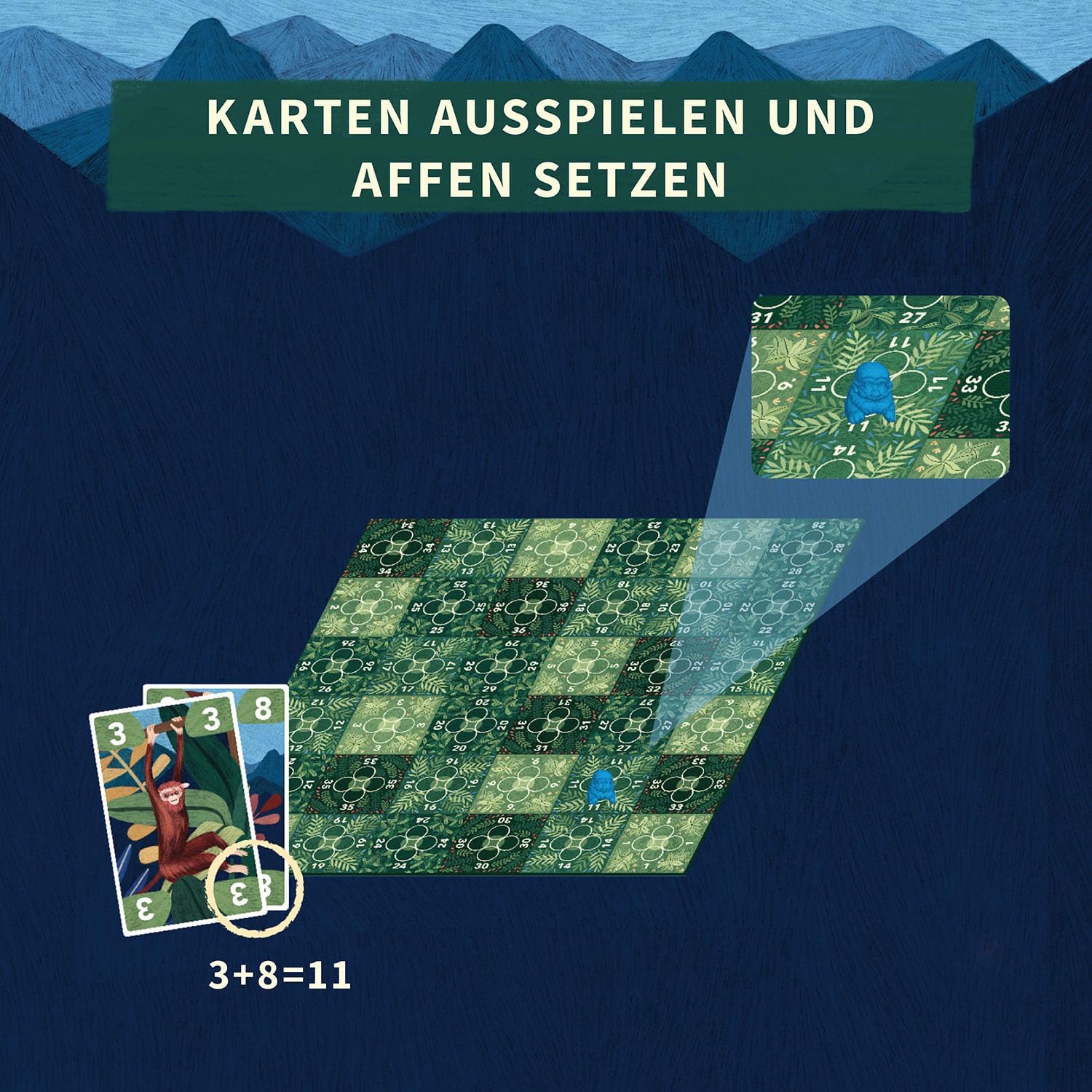 Detalle 2 de KOSMOS 683740 Monkey Fun – schnelles Familienspiel für 1–4 ab 8 Jahren
