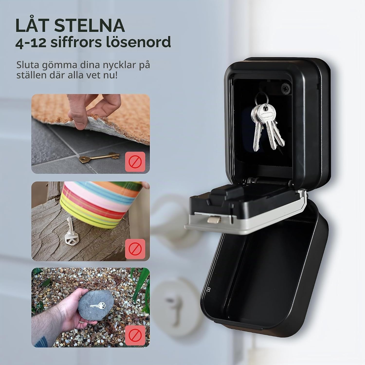 Detalle 2 de smallwell smart nyckelbox med TTLock, appstöd och PIN-kod