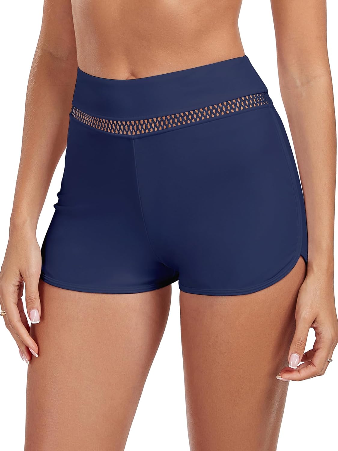 Thumbnail 6 de Ocean Blues Women's High Waisted Board Shorts Mesh-Trim Tankini Boyshorts