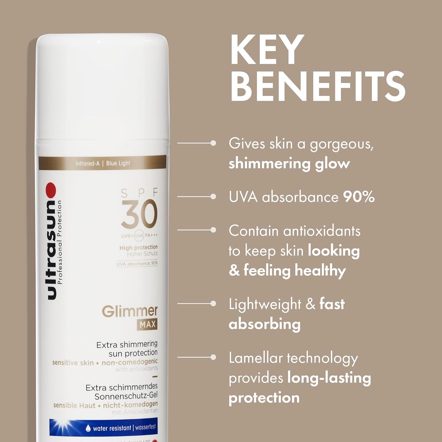 Thumbnail 2 de Ultrasun Glimmer Max SPF30 (150ml) – glowy sun care for normal skin