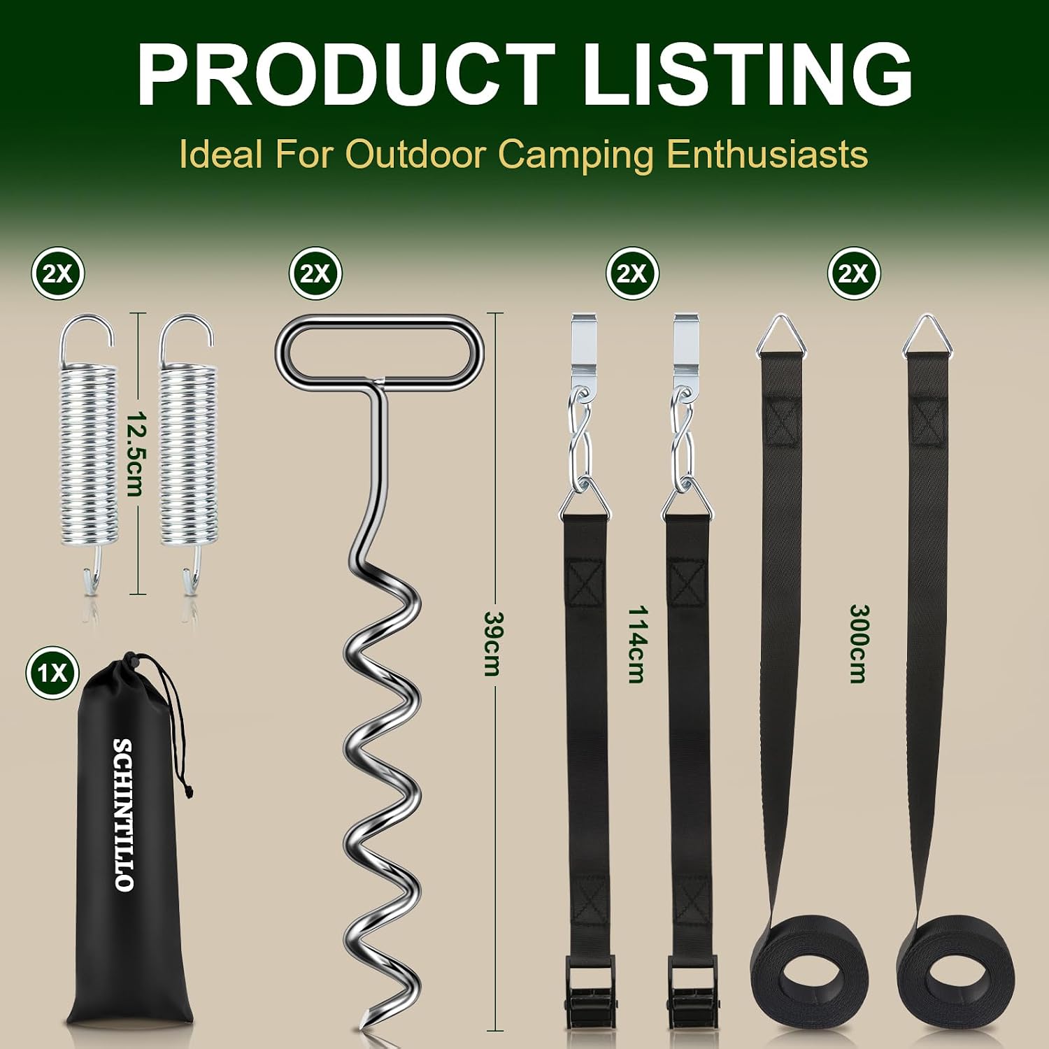 Thumbnail 4 de SCHINTILLO Awning Tie Down Kit for Thule Omnistor with 39cm Ground Anchors and Storm Straps