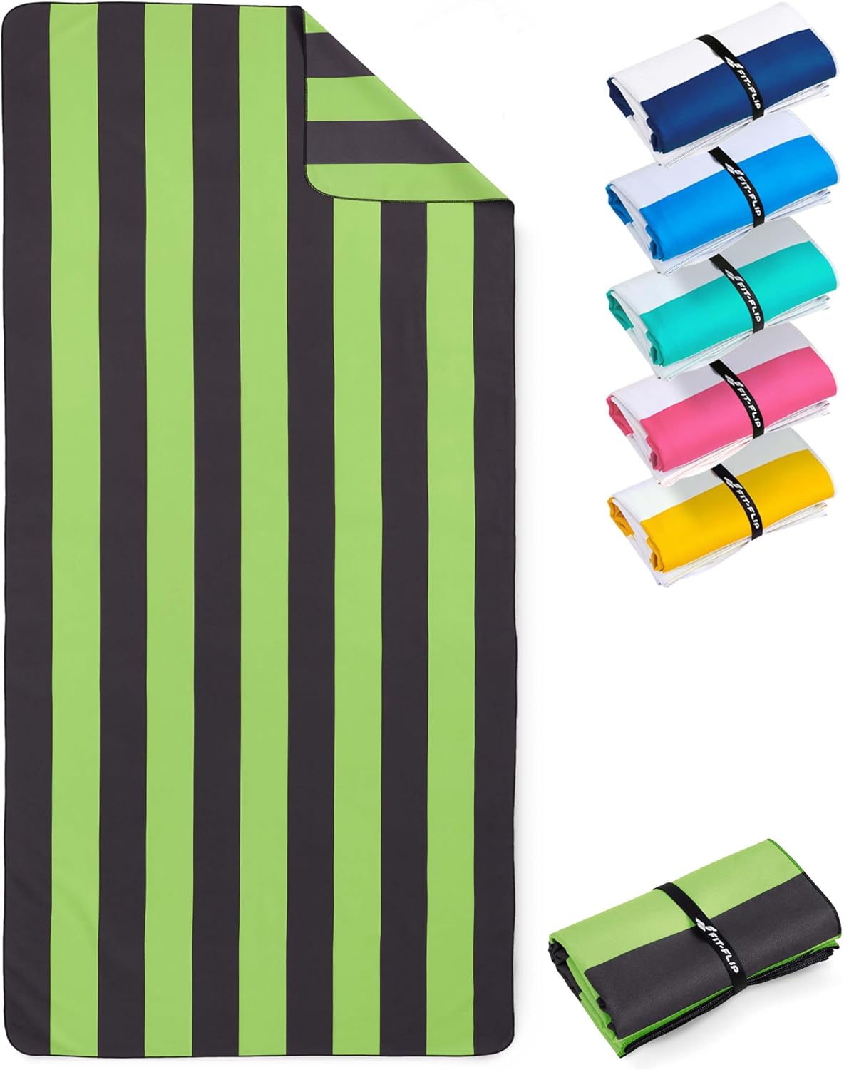Detalle de Fit-Flip Strandtuch XXL Mikrofaser – leicht, schnelltrocknend und recycelt (160x90 cm)
