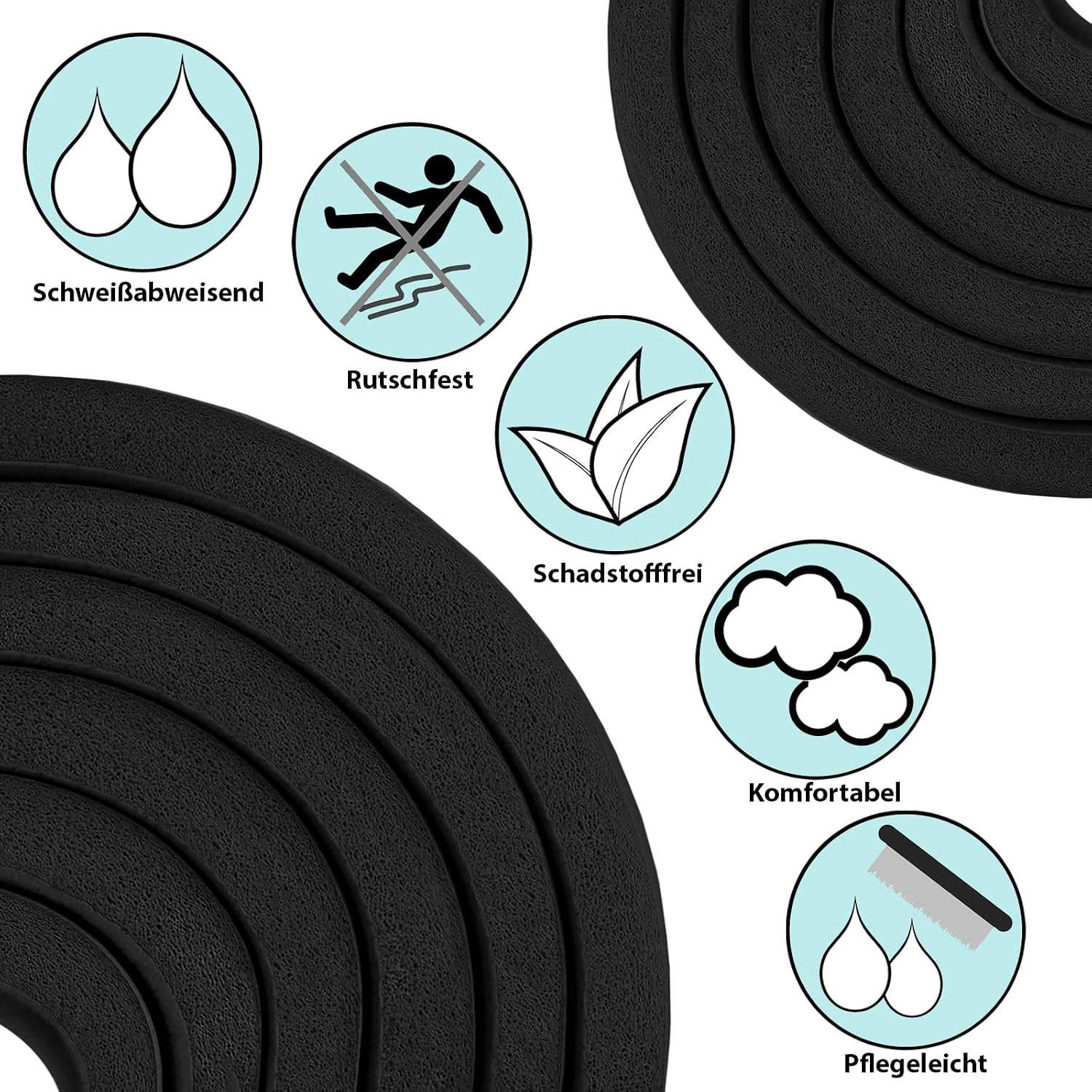 Thumbnail 1 de ALPIDEX Yogamatte 183 x 60 x 0,8 cm – phthalatfreie Fitnessmatte mit rutschfestem Kautschuk und Tragegurt