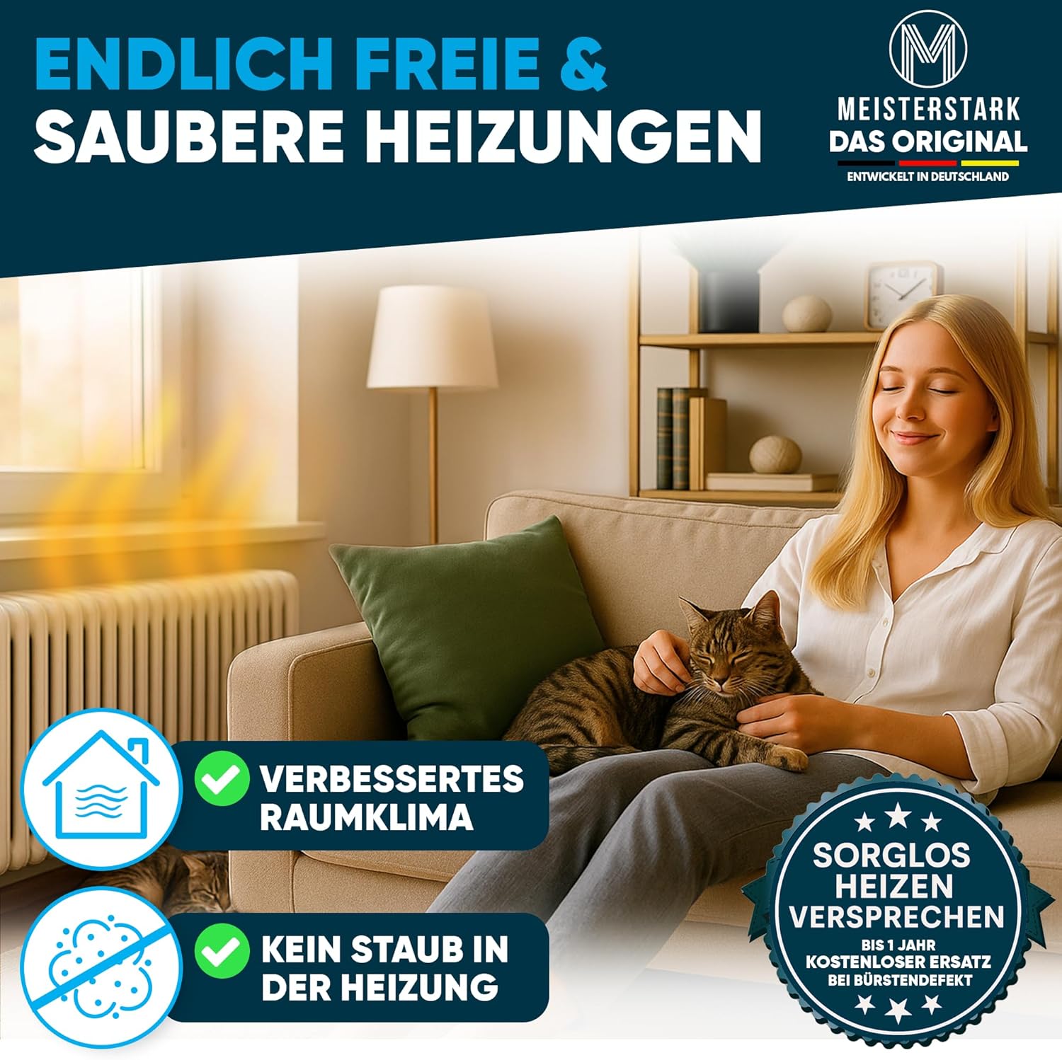 Thumbnail 6 de DIE ORIGINAL Heizungsbürste lang 115 cm Heizkörperbürste