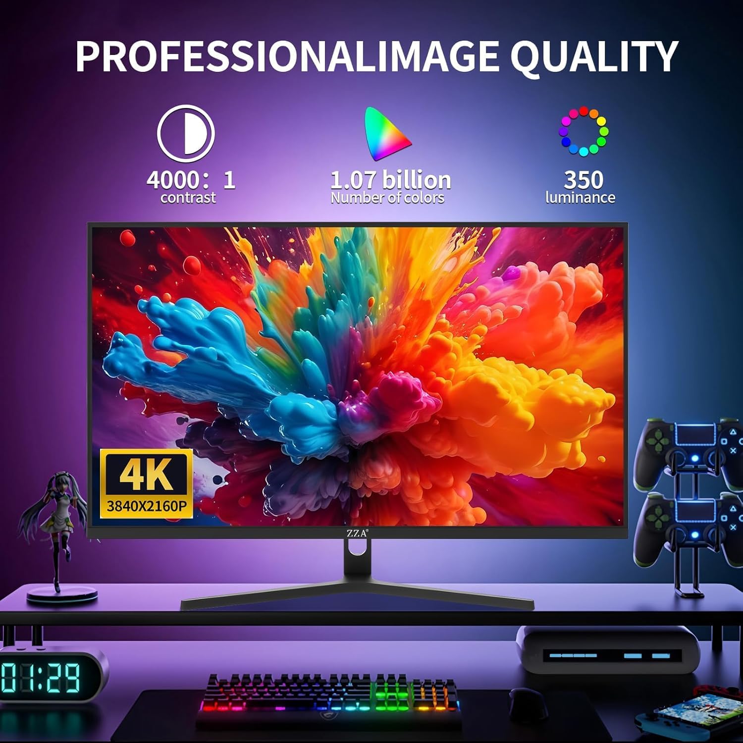 Detalle de 32" 4K UHD IPS Monitor with 60Hz, Ergo VESA: Work-from-Home Essential for MacBook and PS5 Gaming