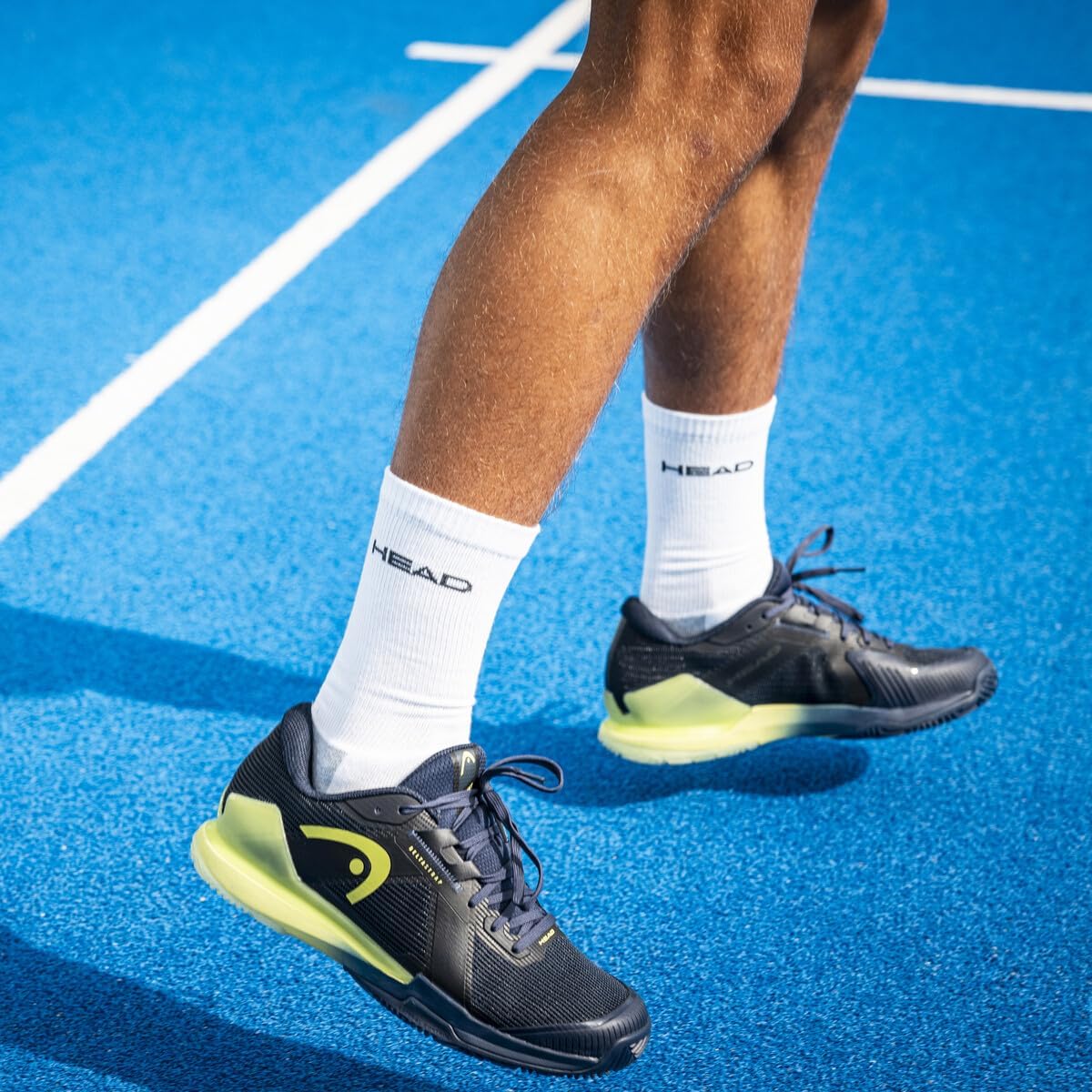 Detalle 2 de HEAD Sprint Pro 4.0 Padel Men, Lime, Navy — Confort et adhérence pour le jeu rapide