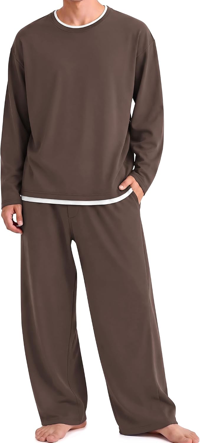 Thumbnail 6 de Ekouaer Men's Pajama Set in Polyester-Spandex Blend