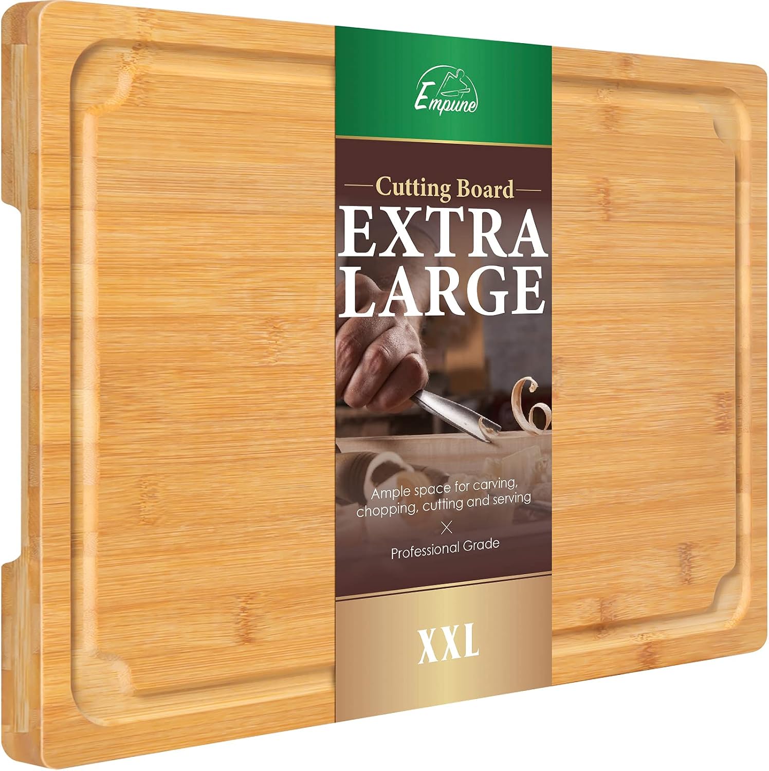 Detalle de Empune 2XLarge Bamboo Cutting Board 20" 🍽
