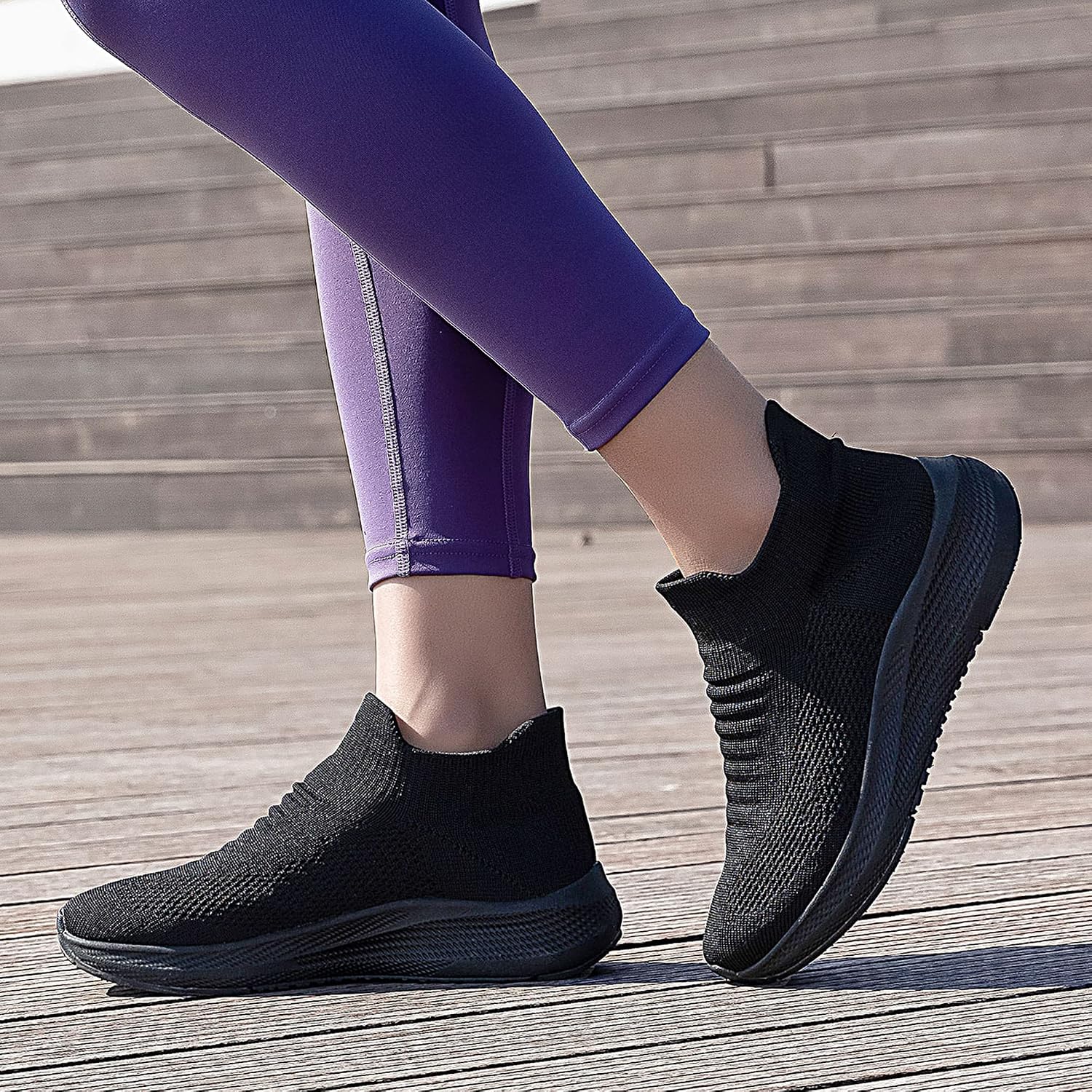 Thumbnail 2 de Womens Slip On Walking Shoes Lightweight Mesh