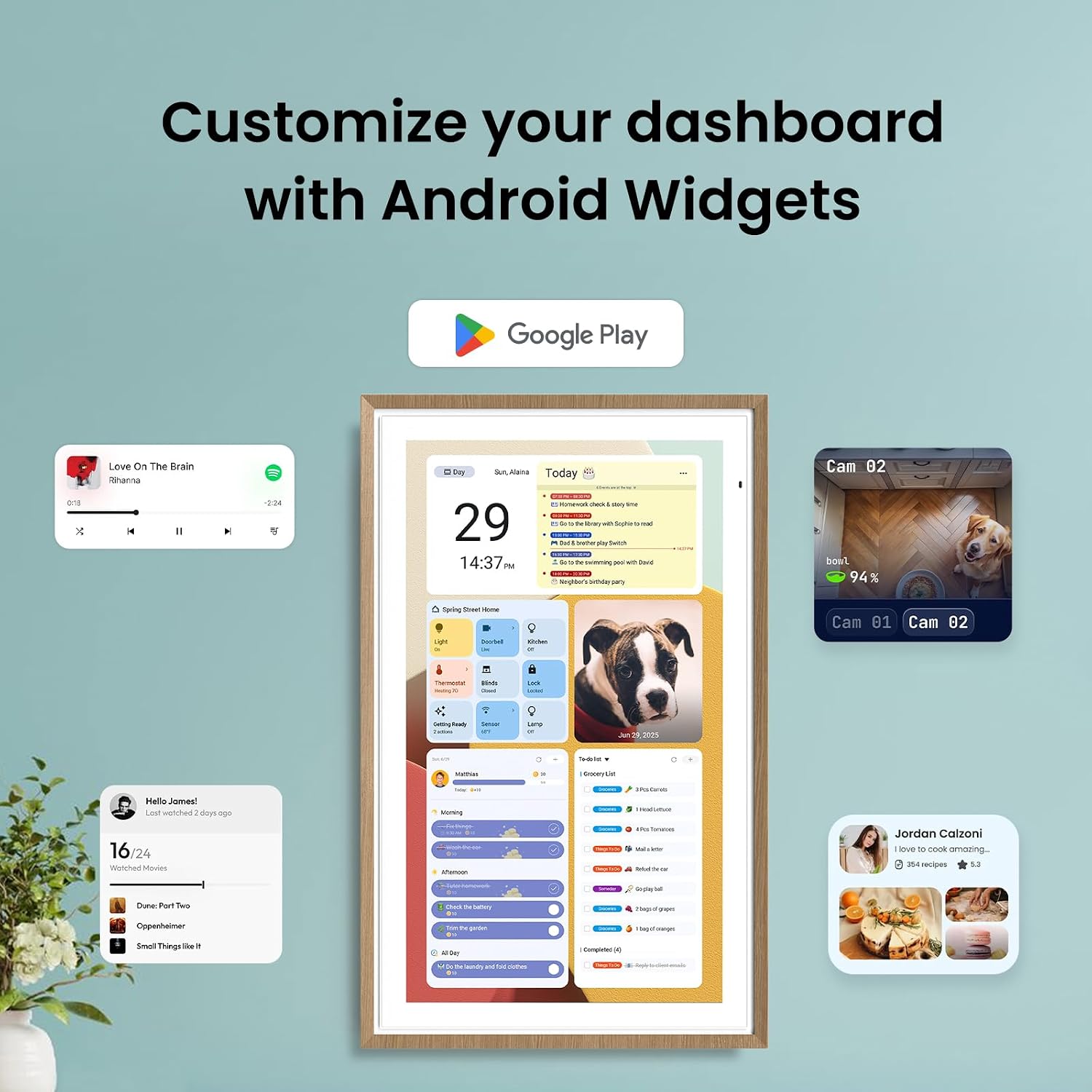 Detalle 2 de Apolosign 27-inch Digital Calendar: Dual Mode Smart Wall Planner