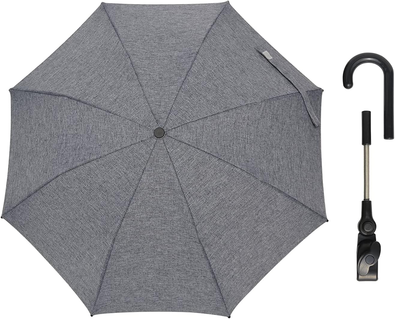 Thumbnail 1 de ZjRight Pram Parasol: 73cm UV 50+ Stroller Umbrella with 360° Adjustment and Clamp