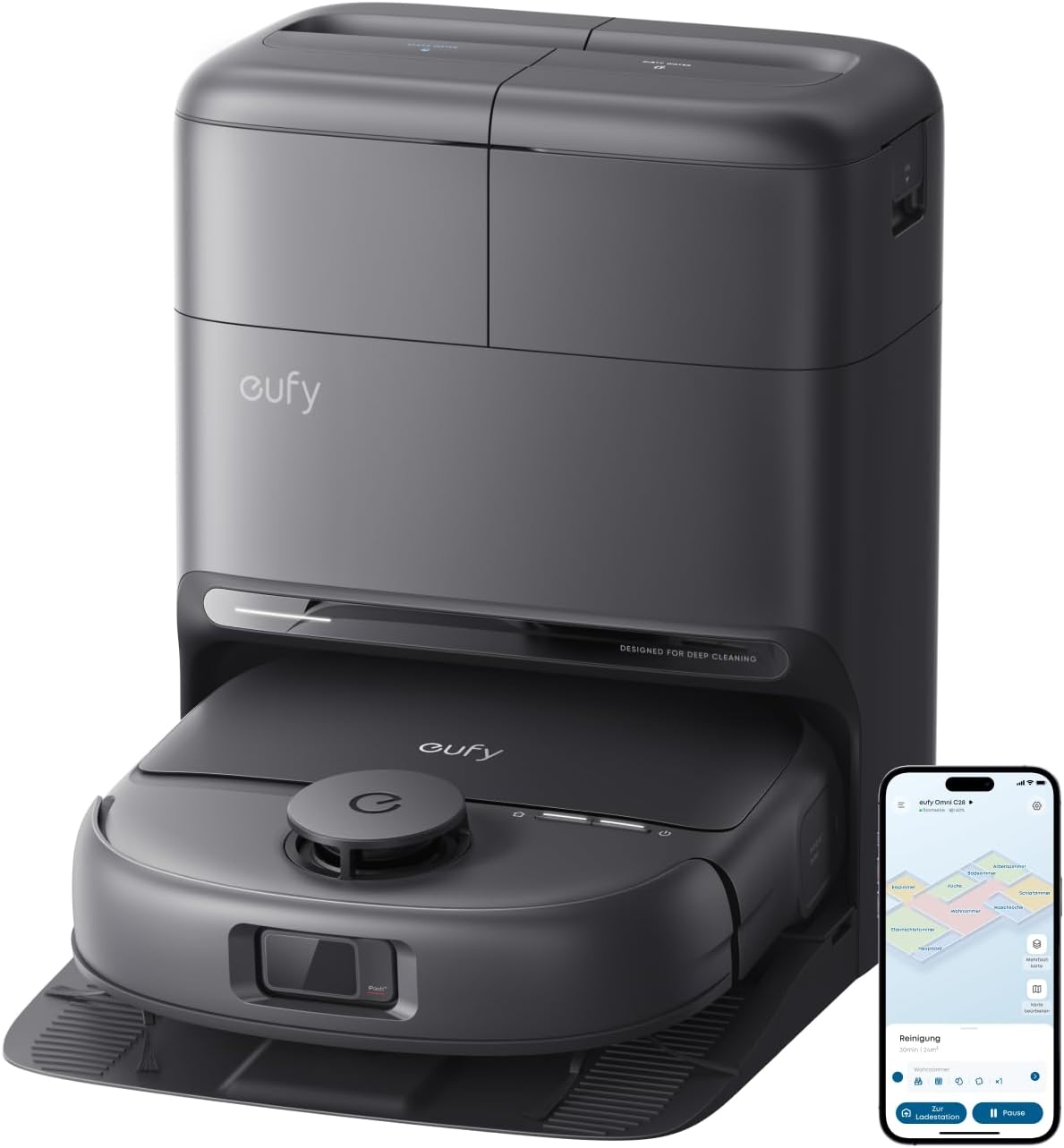 Detalle de eufy Saugroboter C28 mit Wischfunktion