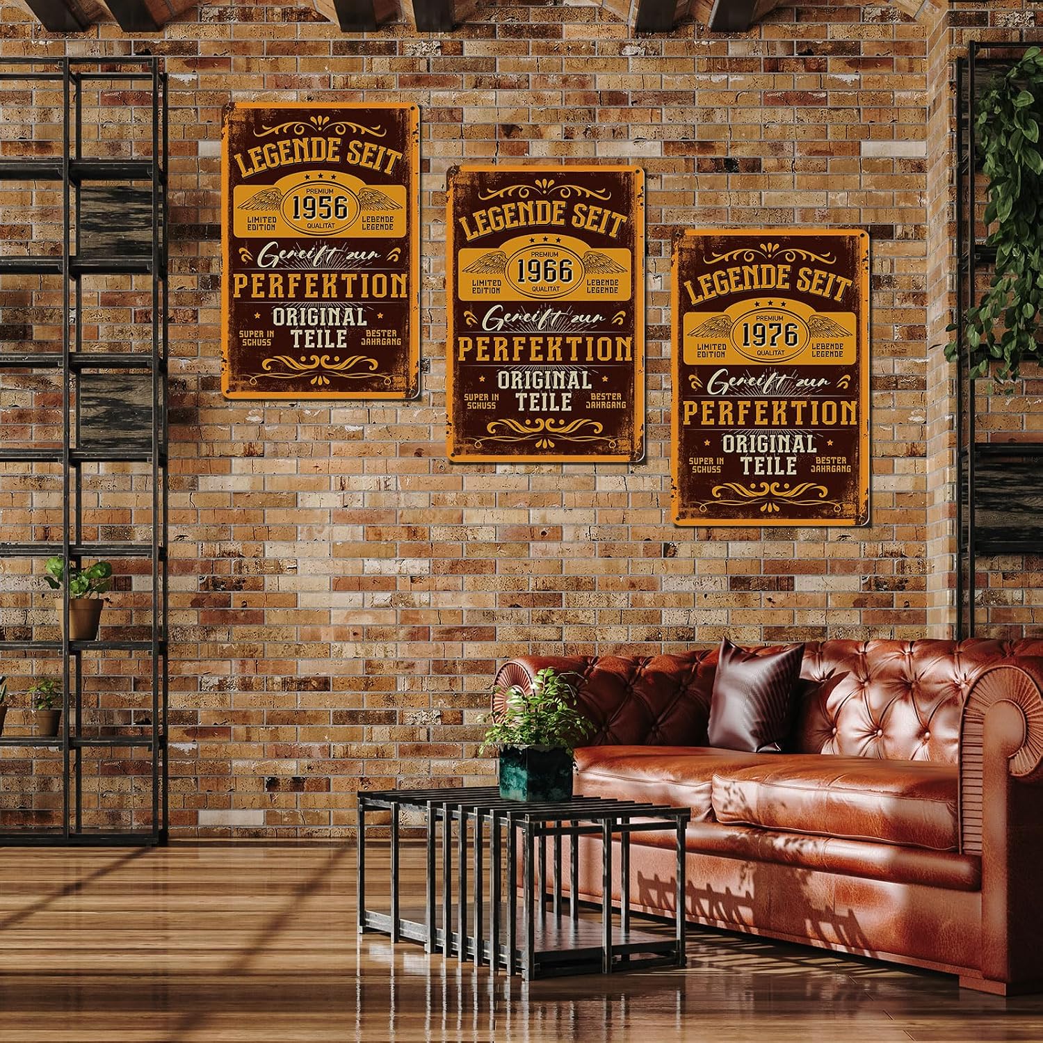 Detalle 2 de Blechschild Schild 80 Geburtstag – Retro Metallschild „LEGENDEN SEIT 1946“ 20x30 cm