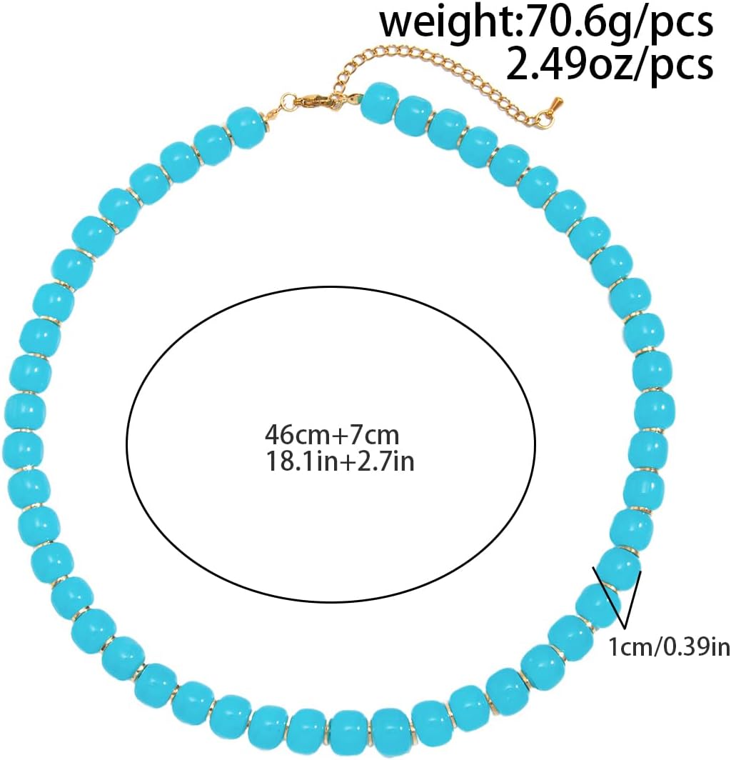 Thumbnail 5 de Impurain Chunky Beaded Necklace with Resin Beads