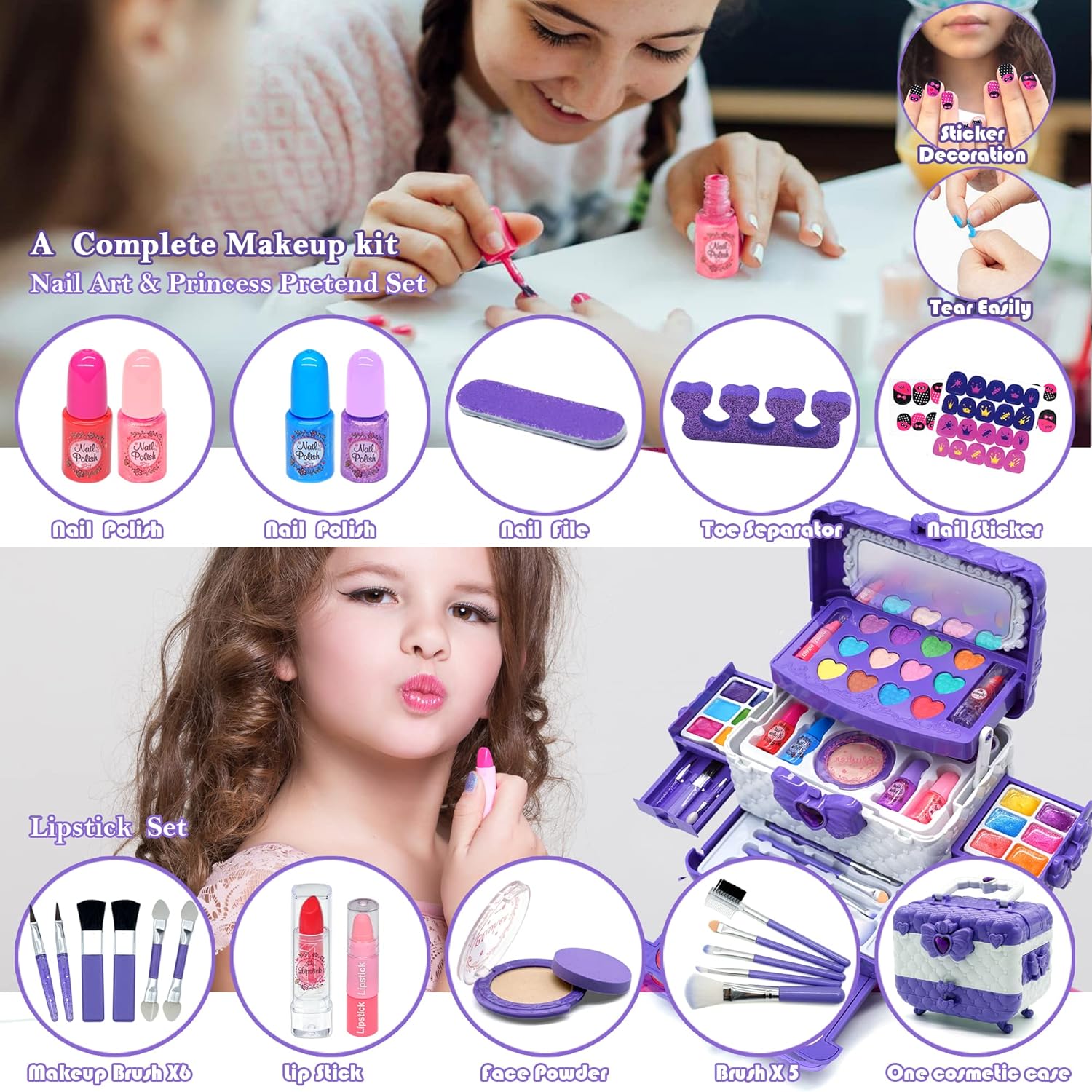 Thumbnail 4 de Kids unicorn makeup set 57 piece